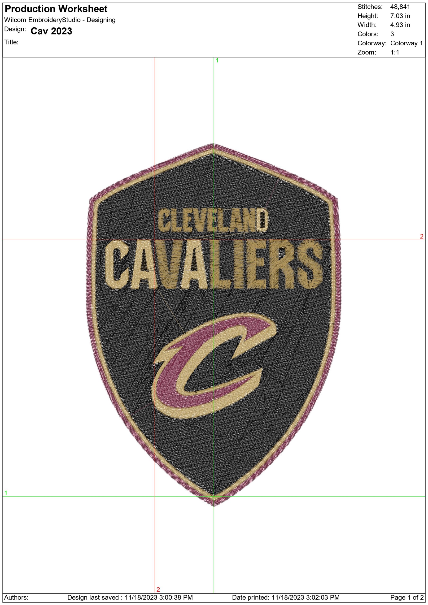 Cleveland Cavaliers 2023 NBA Logo  embroidery design - Rocket Mortgage Field House Arena- embroidery  machine pattern embroidery file - instant download — view 3