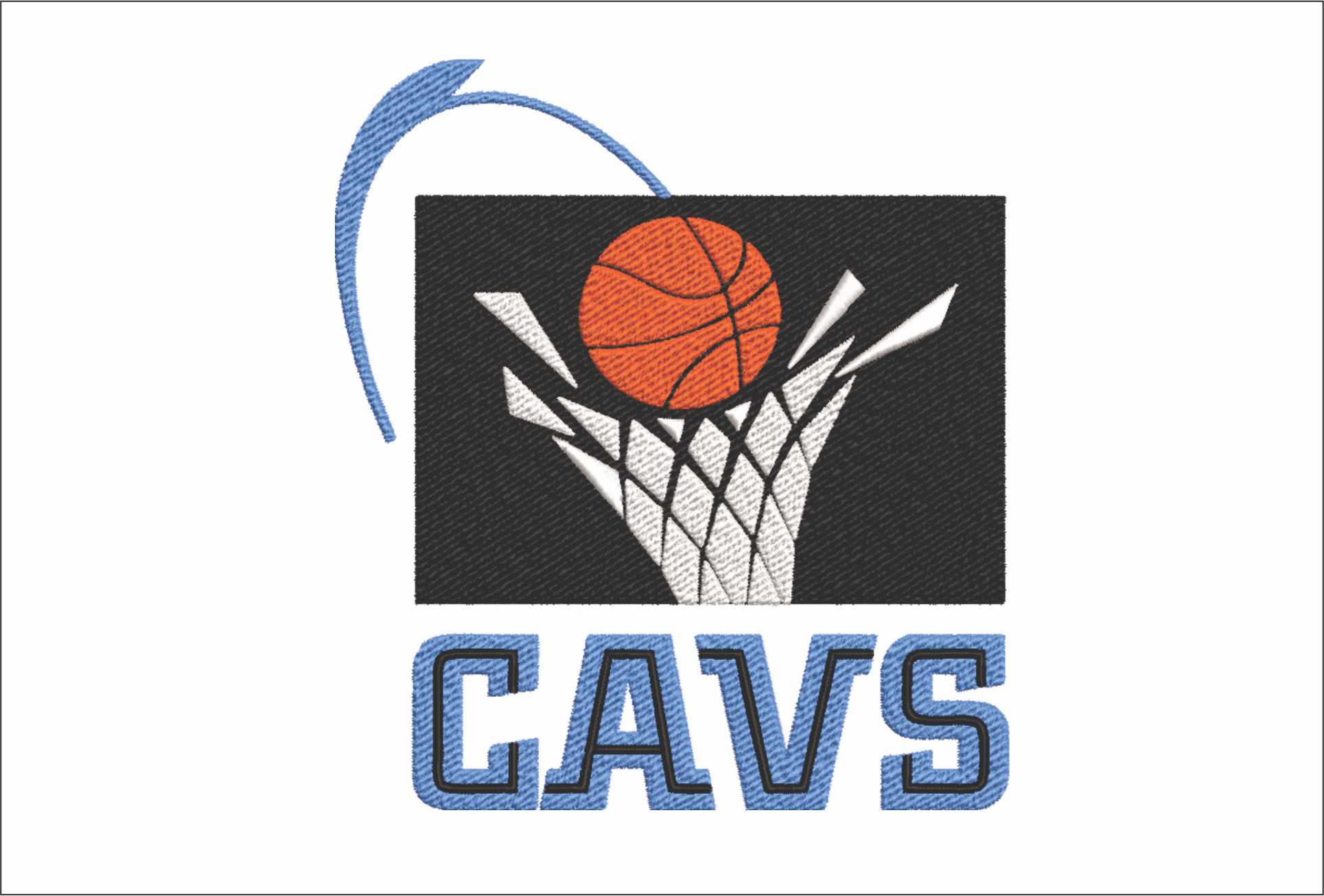 Cleveland Cavaliers Net NBA Logo embroidery design - Rocket Mortgage Field House Arena- embroidery machine pattern embroidery file - instant download