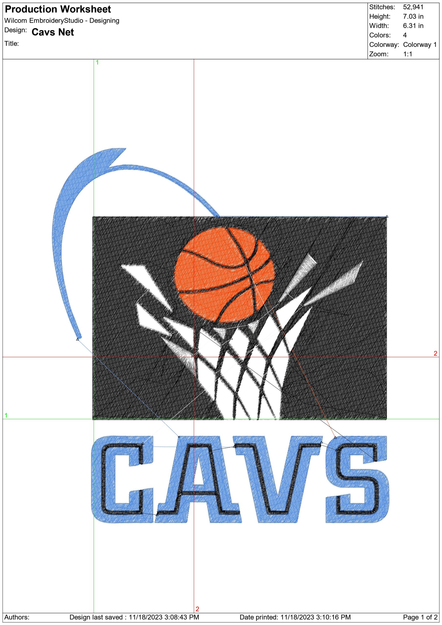 Cleveland Cavaliers Net NBA Logo  embroidery design - Rocket Mortgage Field House Arena- embroidery  machine pattern embroidery file - instant download — view 3