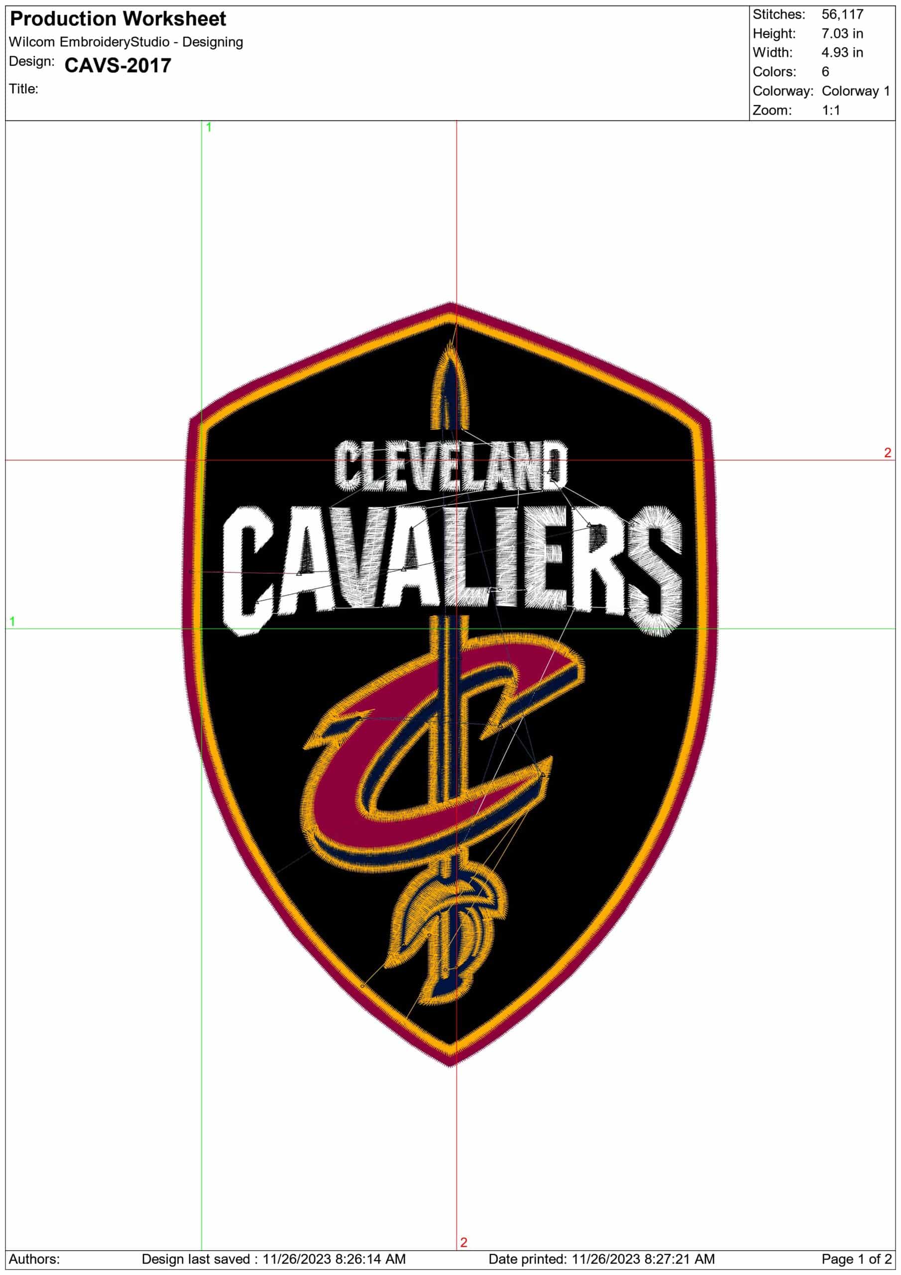 Cleveland Cavaliers 2017 NBA Logo  embroidery design - Rocket Mortgage Field House Arena- embroidery  machine pattern embroidery file - instant download — view 3
