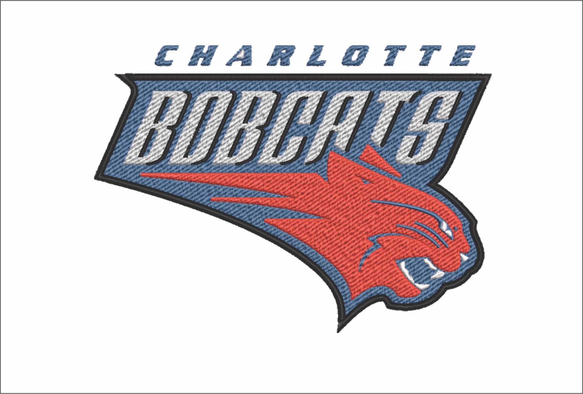 Charlotte Bobcats Press NBA Logo  embroidery design - Spectrum Center Arena- embroidery  machine pattern embroidery file - instant download