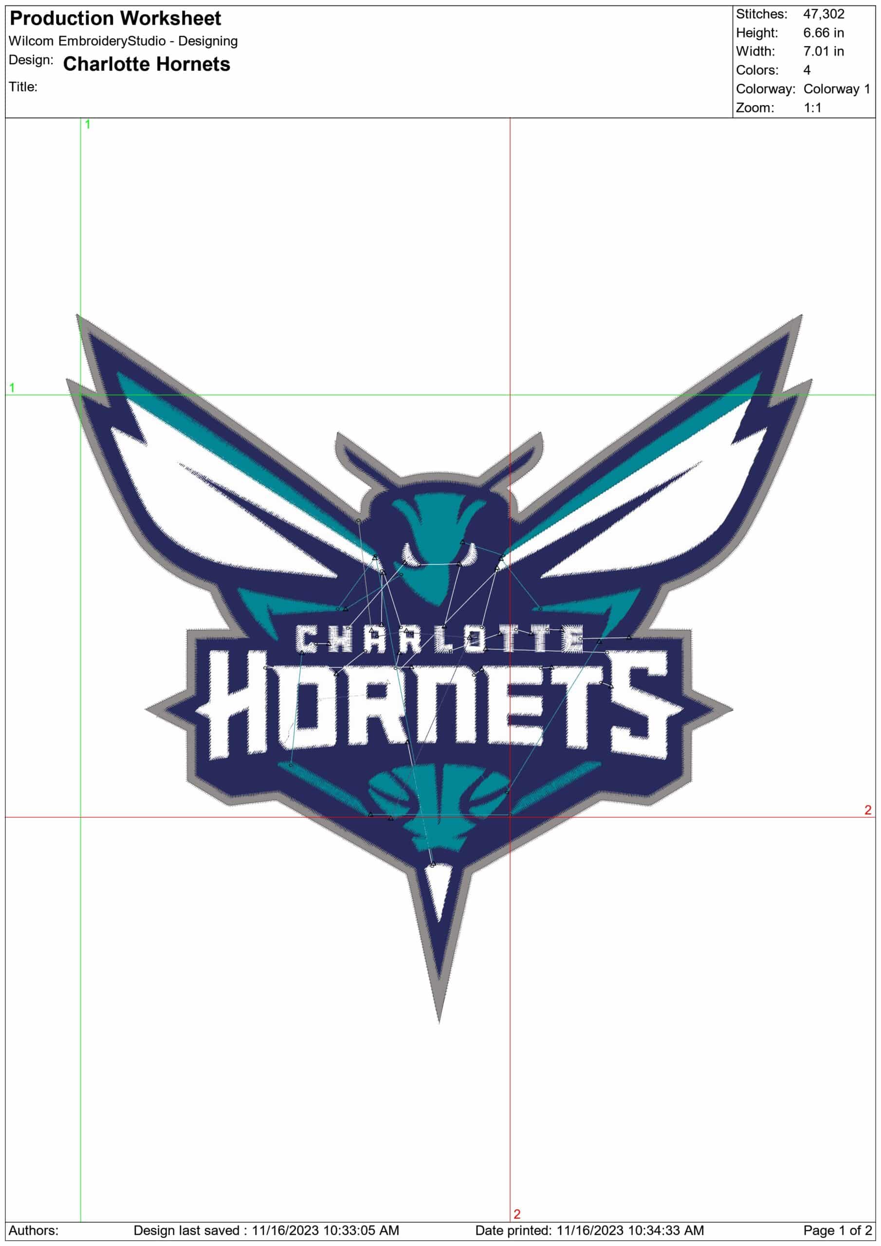 Charlotte Hornets  NBA Logo  embroidery design - Spectrum Center Arena- embroidery  machine pattern embroidery file - instant download — view 3