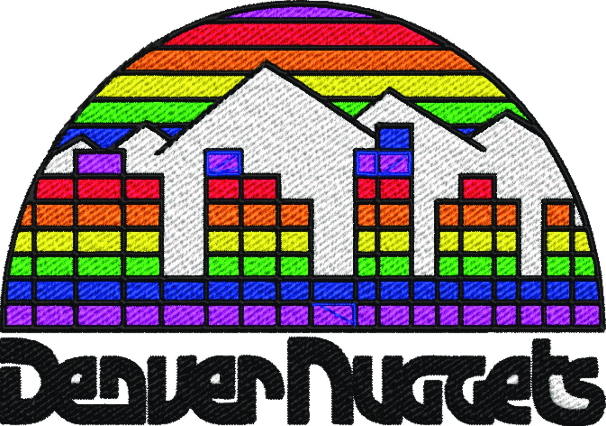Denver Rockets 1981 NBA Logo  embroidery design - McNichols Denver Colorado  Arena- embroidery  machine pattern embroidery file - instant download — view 2