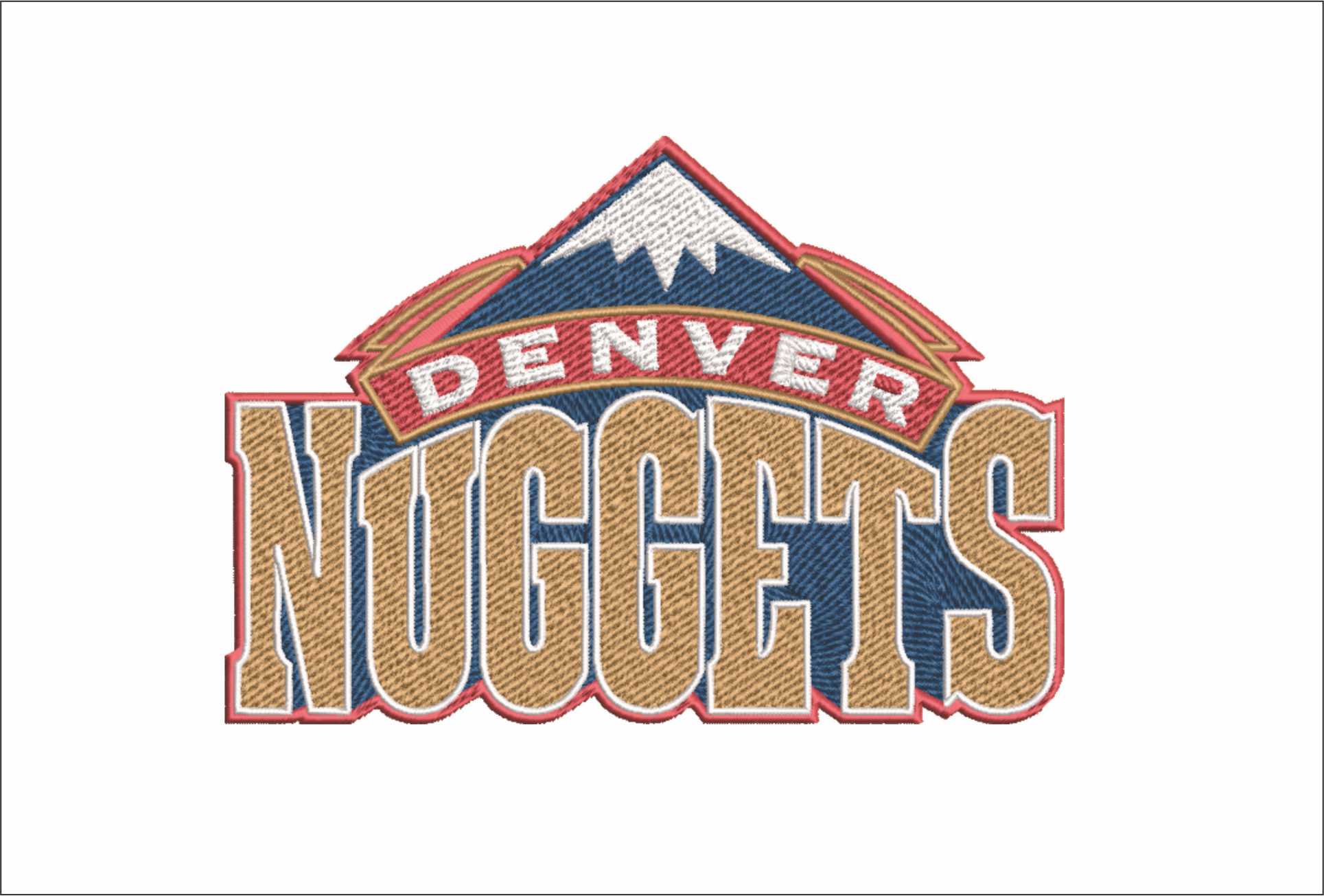 Denver Rockets 1993 NBA Logo  embroidery design - McNichols Denver Colorado  Arena- embroidery  machine pattern embroidery file - instant download