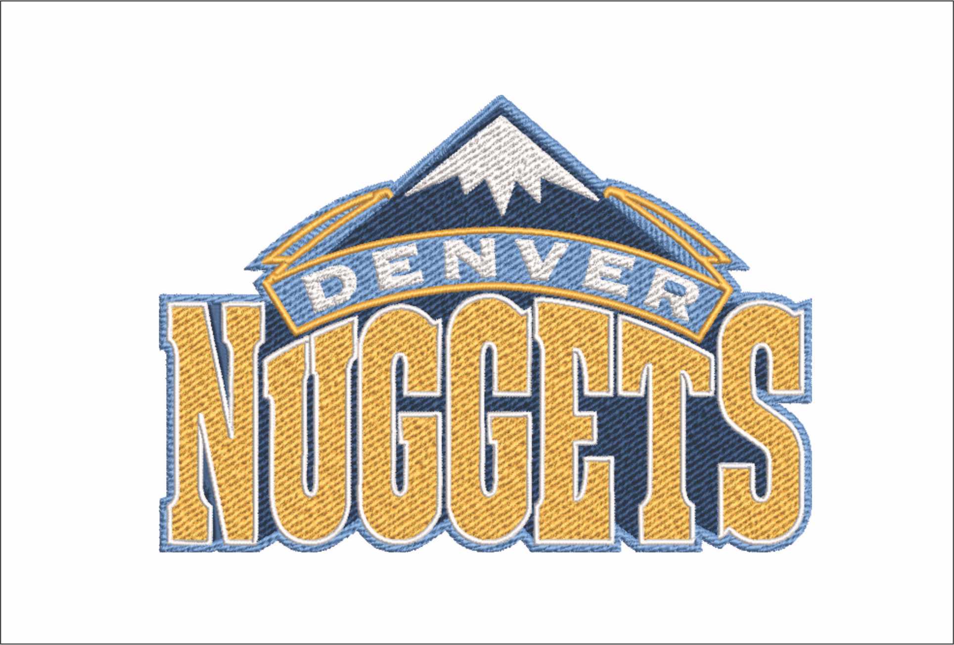 Denver Rockets 2008 NBA Logo  embroidery design - McNichols Denver Colorado  Arena- embroidery  machine pattern embroidery file - instant download