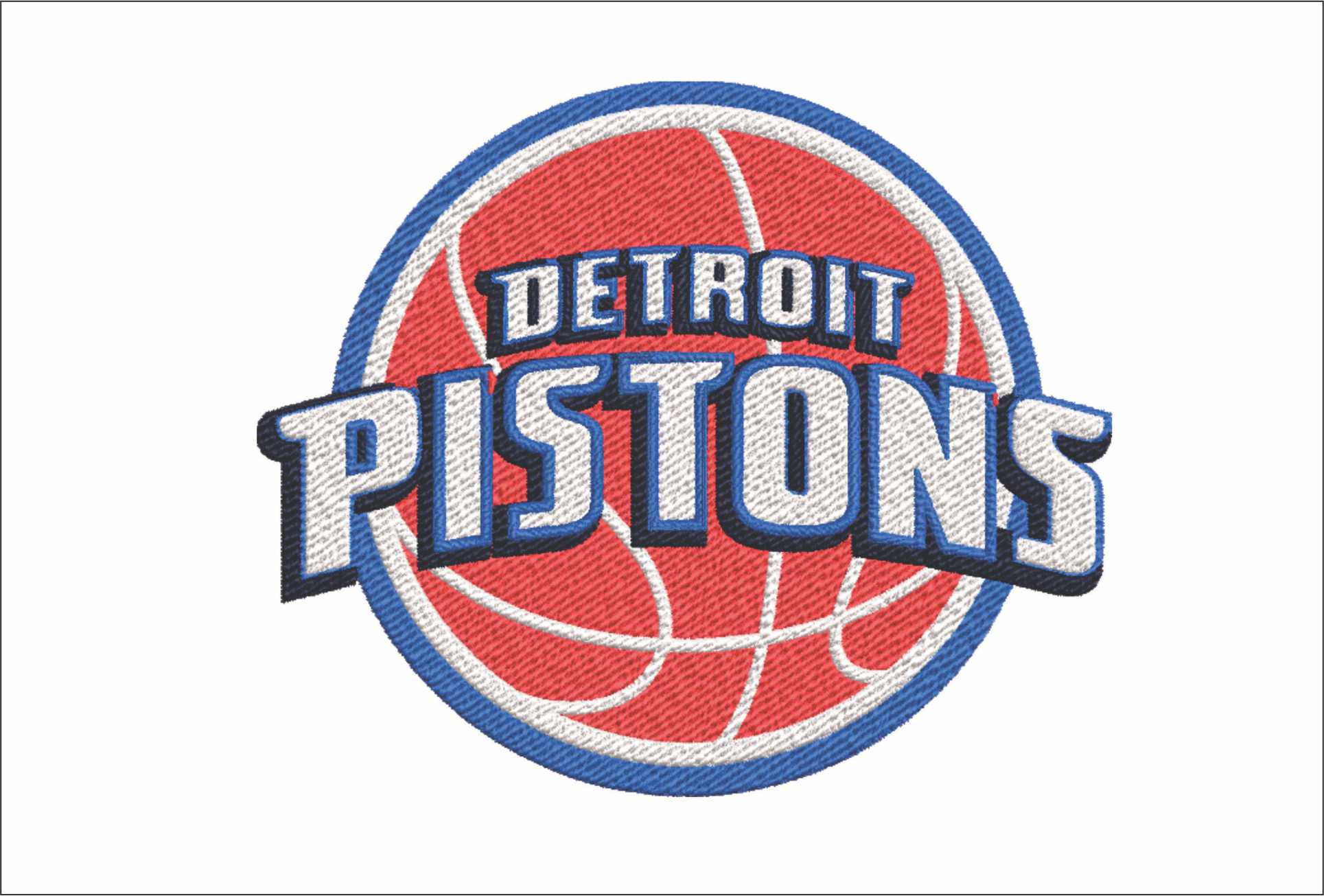Detroit Pistons 2005 NBA Logo embroidery design -Little Caesars Arena- embroidery machine pattern embroidery file - instant download