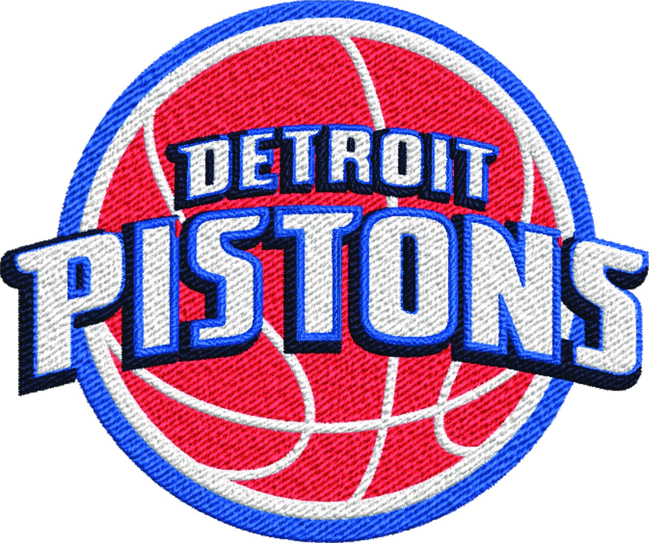 Detroit Pistons 2005 NBA Logo  embroidery design -Little Caesars Arena- embroidery  machine pattern embroidery file - instant download — view 2