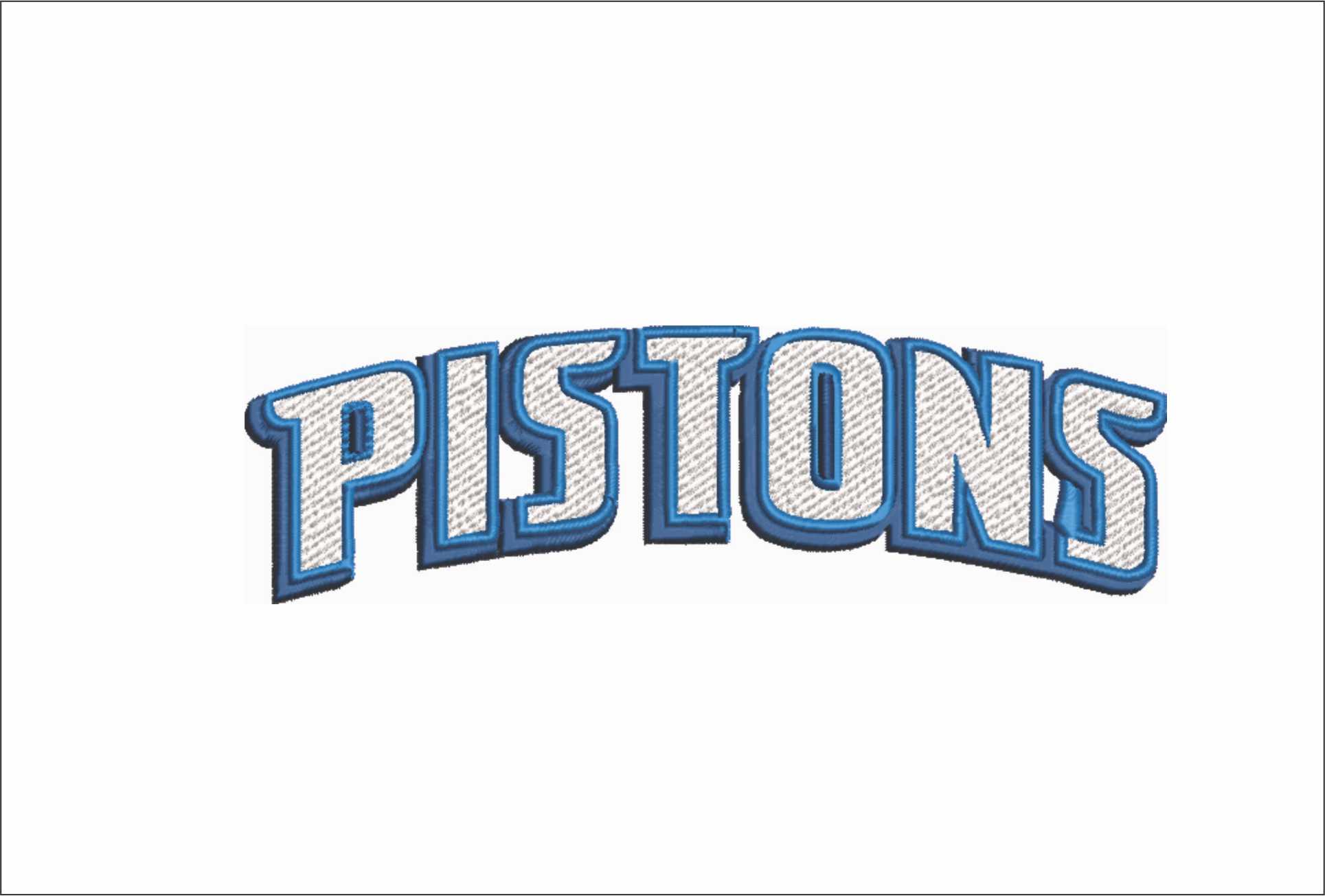 Font Detroit Pistons NBA Logo embroidery design -Little Caesars Arena- embroidery machine pattern embroidery file - instant download
