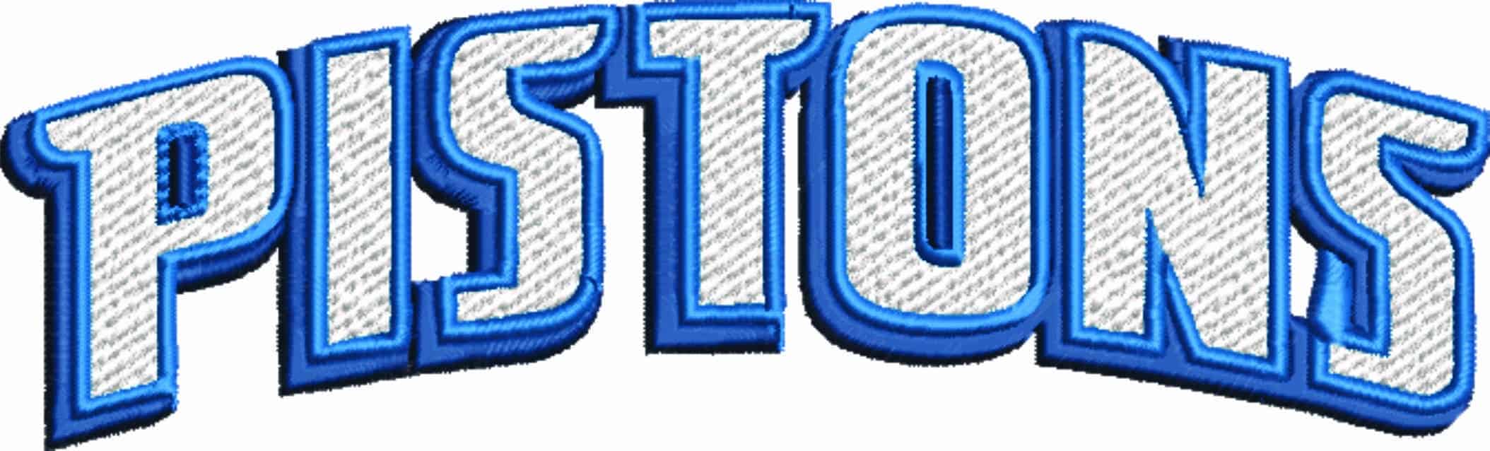 Font Detroit Pistons NBA Logo  embroidery design -Little Caesars Arena- embroidery  machine pattern embroidery file - instant download — view 2