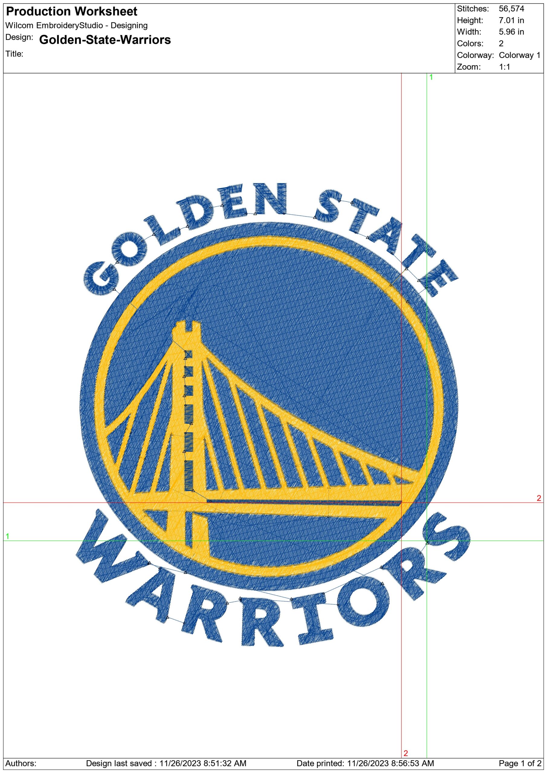Golden State Warriors NBA Logo  embroidery design -Chase Center Arena- embroidery  machine pattern embroidery file - instant download — view 3
