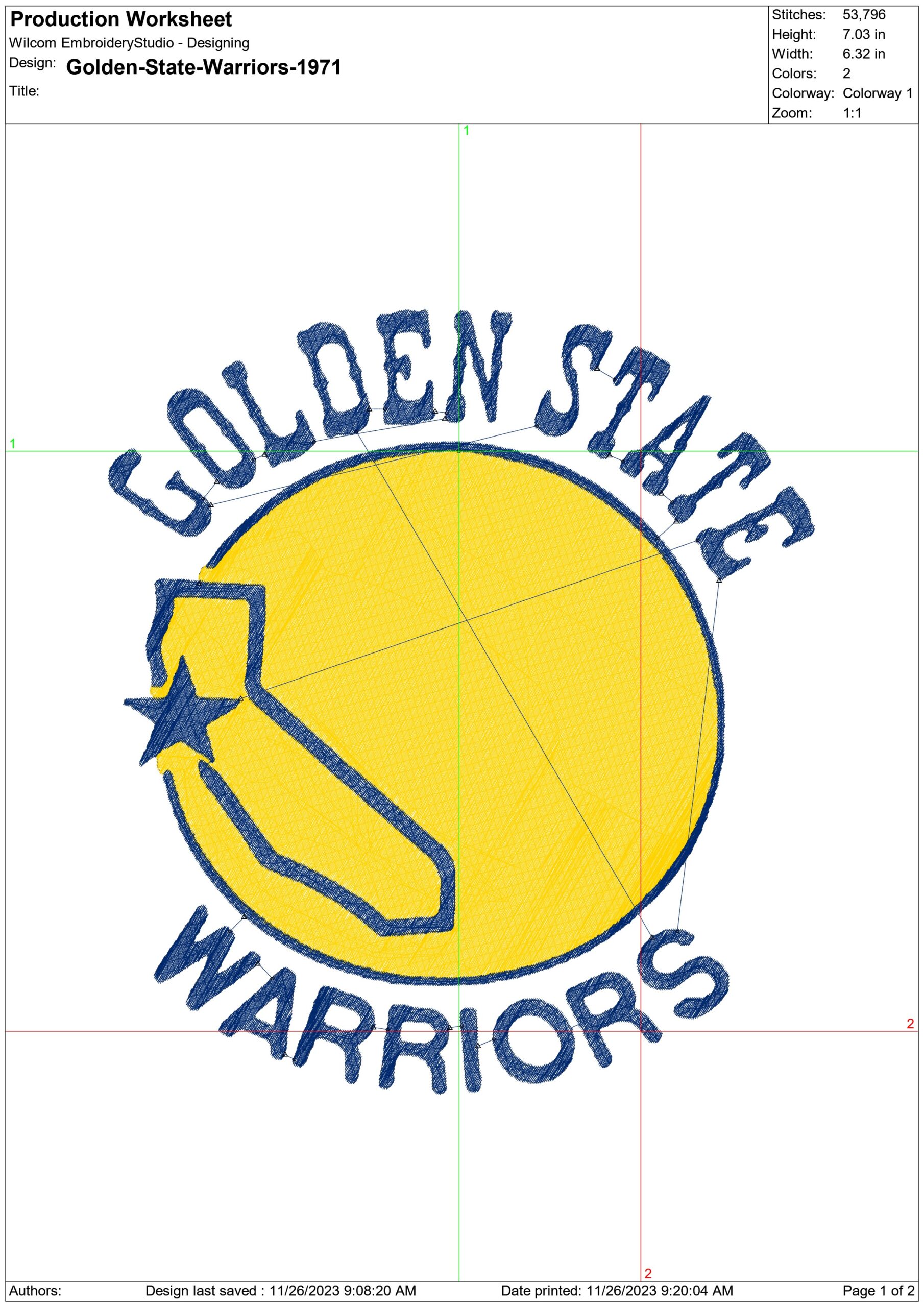Golden State Warriors 1971 NBA Logo  embroidery design -Chase Center Arena- embroidery  machine pattern embroidery file - instant download — view 3