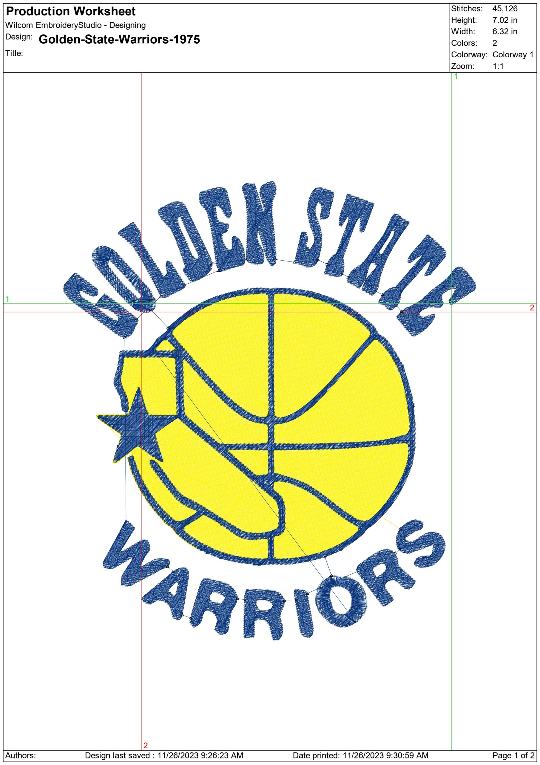 Golden State Warriors 1975 NBA Logo  embroidery design -Chase Center Arena- embroidery  machine pattern embroidery file - instant download — view 3