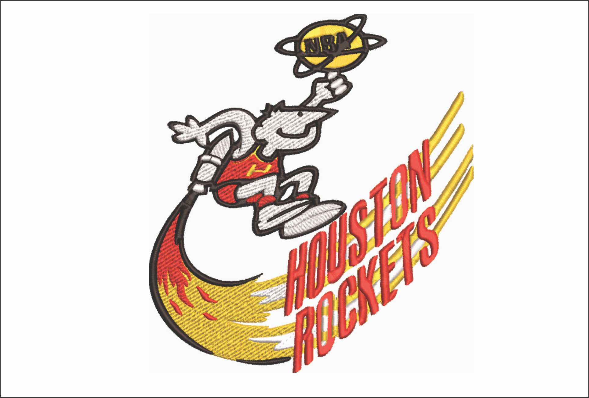 Houston Rockets 1971 NBA Logo  embroidery design -Toyota Center Arena- embroidery  machine pattern embroidery file - instant download