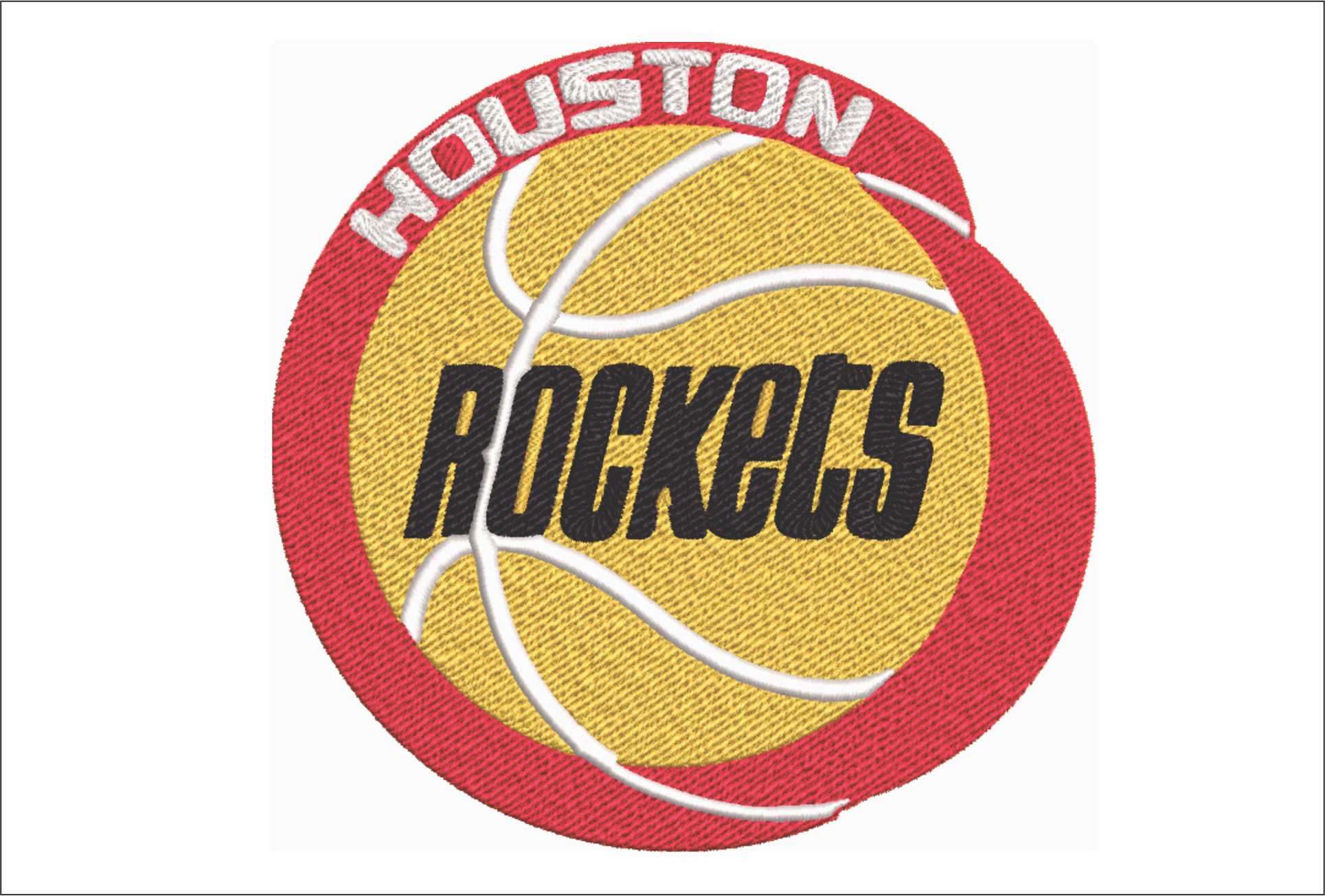 Houston Rockets 1972 NBA Logo  embroidery design -Toyota Center Arena- embroidery  machine pattern embroidery file - instant download