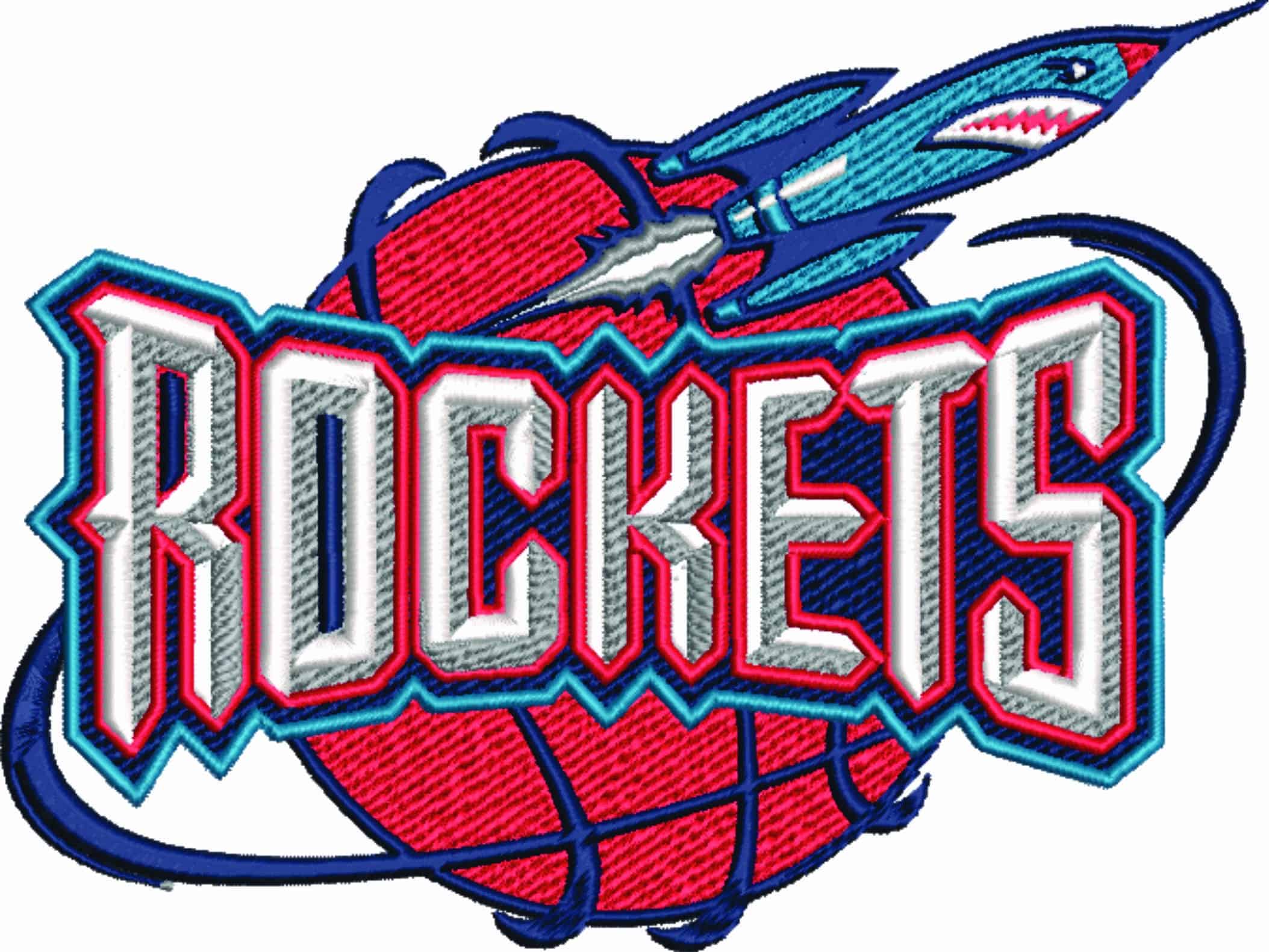 Houston Rockets 1995 NBA Logo  embroidery design -Toyota Center Arena- embroidery  machine pattern embroidery file - instant download — view 2