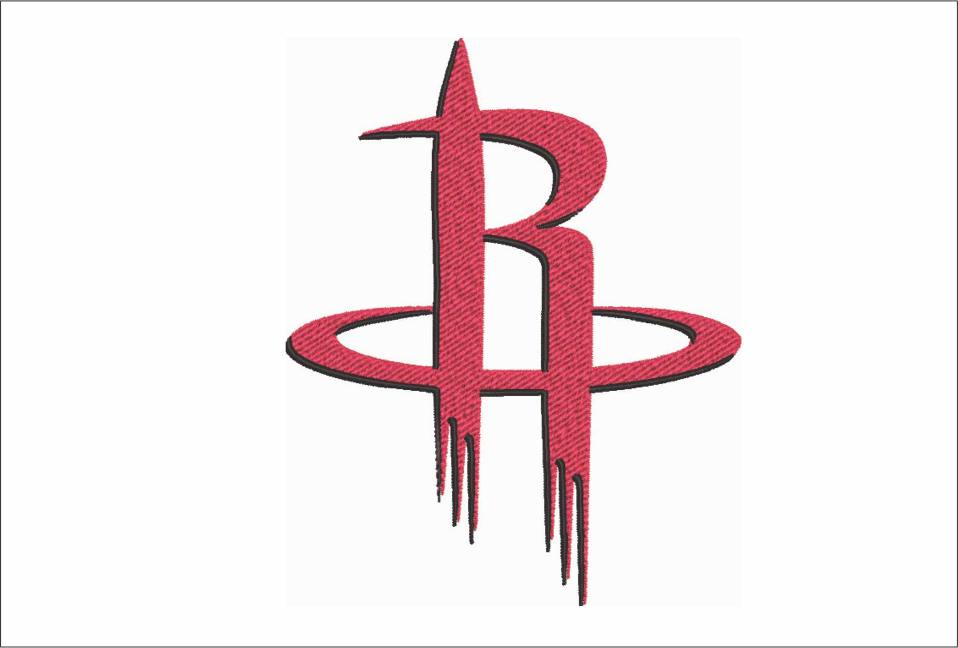 Houston Rockets Color NBA Logo  embroidery design -Toyota Center Arena- embroidery  machine pattern embroidery file - instant download