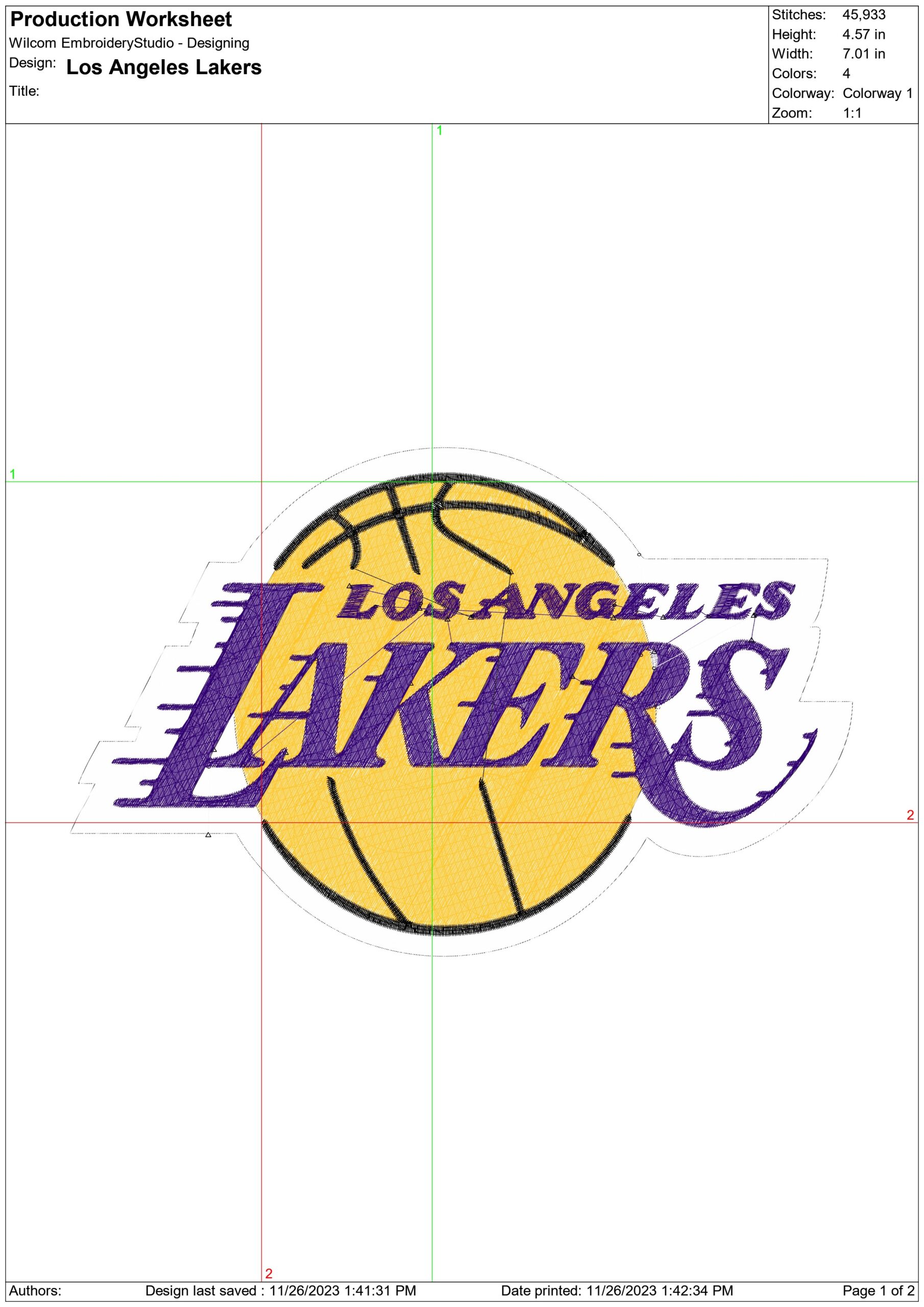 Los Angeles Lakers NBA Logo  embroidery design -Crypto.com Arena- embroidery  machine pattern embroidery file - instant download — view 3