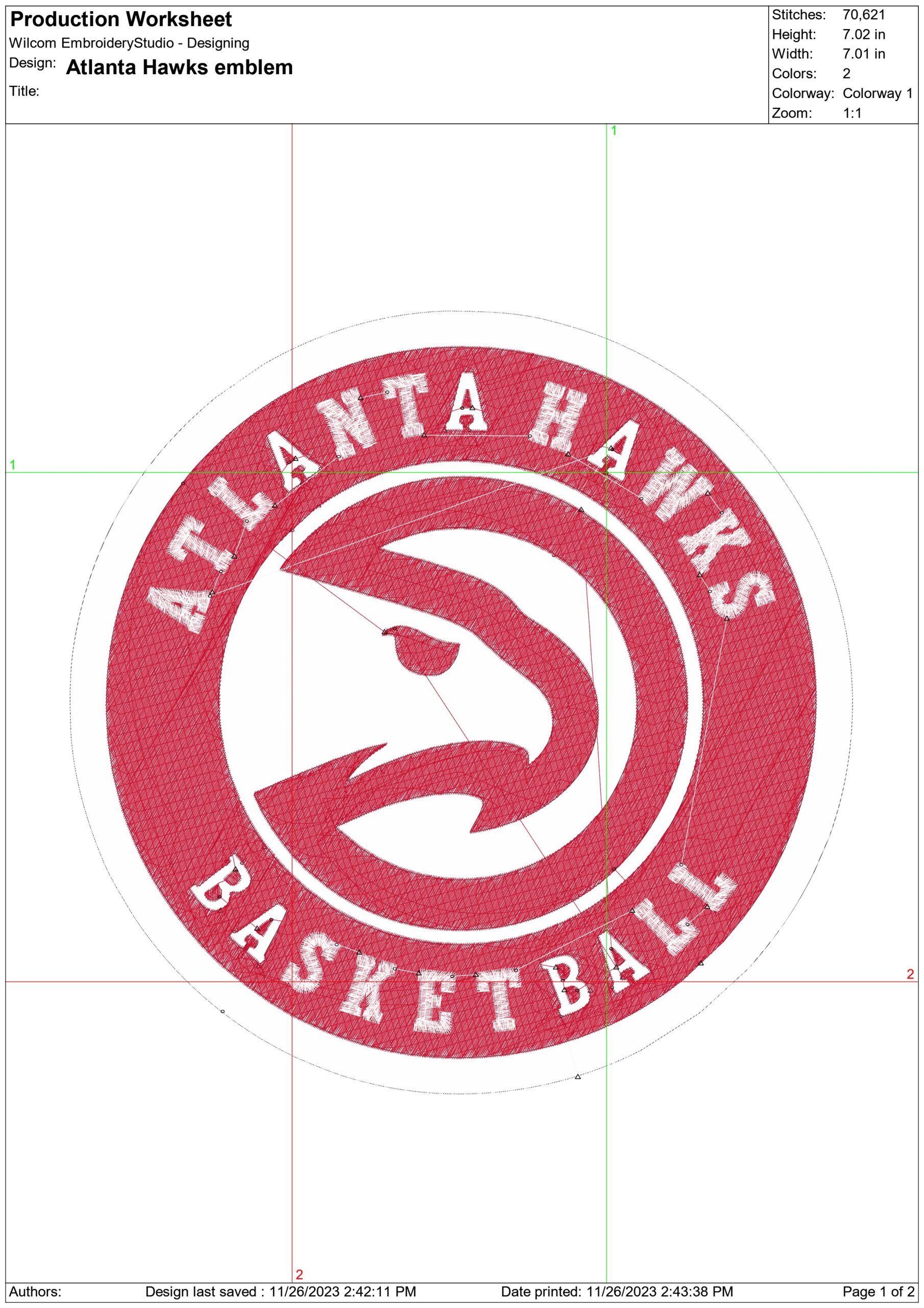Atlanta Hawks Emblem NBA Logo  embroidery design -State Farm Arena- embroidery  machine pattern embroidery file - instant download — view 3