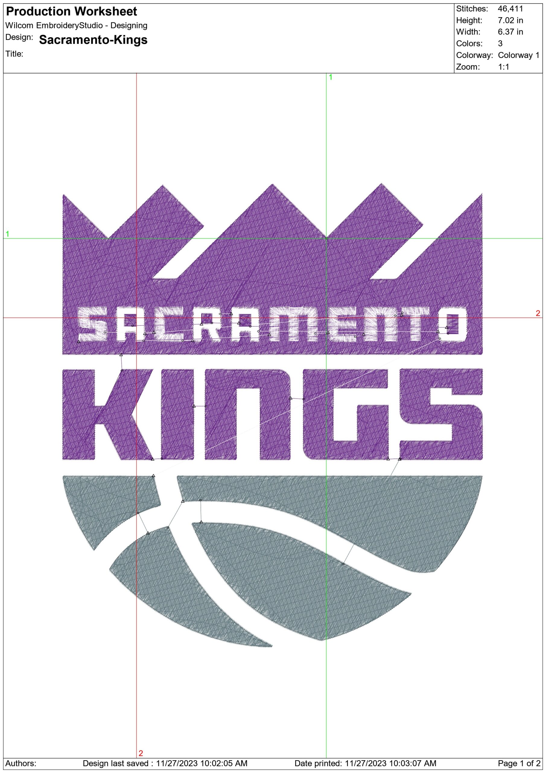Sacramento Kings  NBA Logo  embroidery design -Golden 1 Center Arena- embroidery  machine pattern embroidery file - instant download — view 3