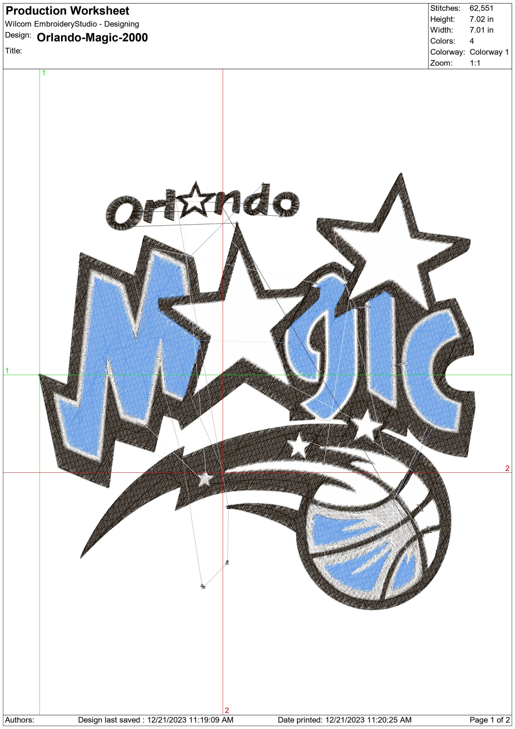 Orlando Magic NBA Logo  embroidery design -Kia Center Arena- embroidery  machine pattern embroidery file - instant download — view 3