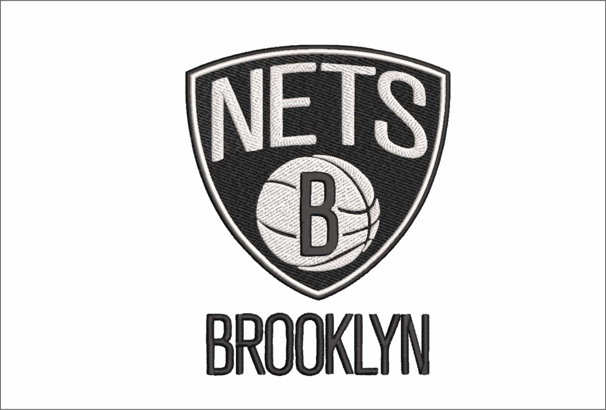 Brooklyn Nets NBA Logo  embroidery design -Barclays Center Arena- embroidery  machine pattern embroidery file - instant download
