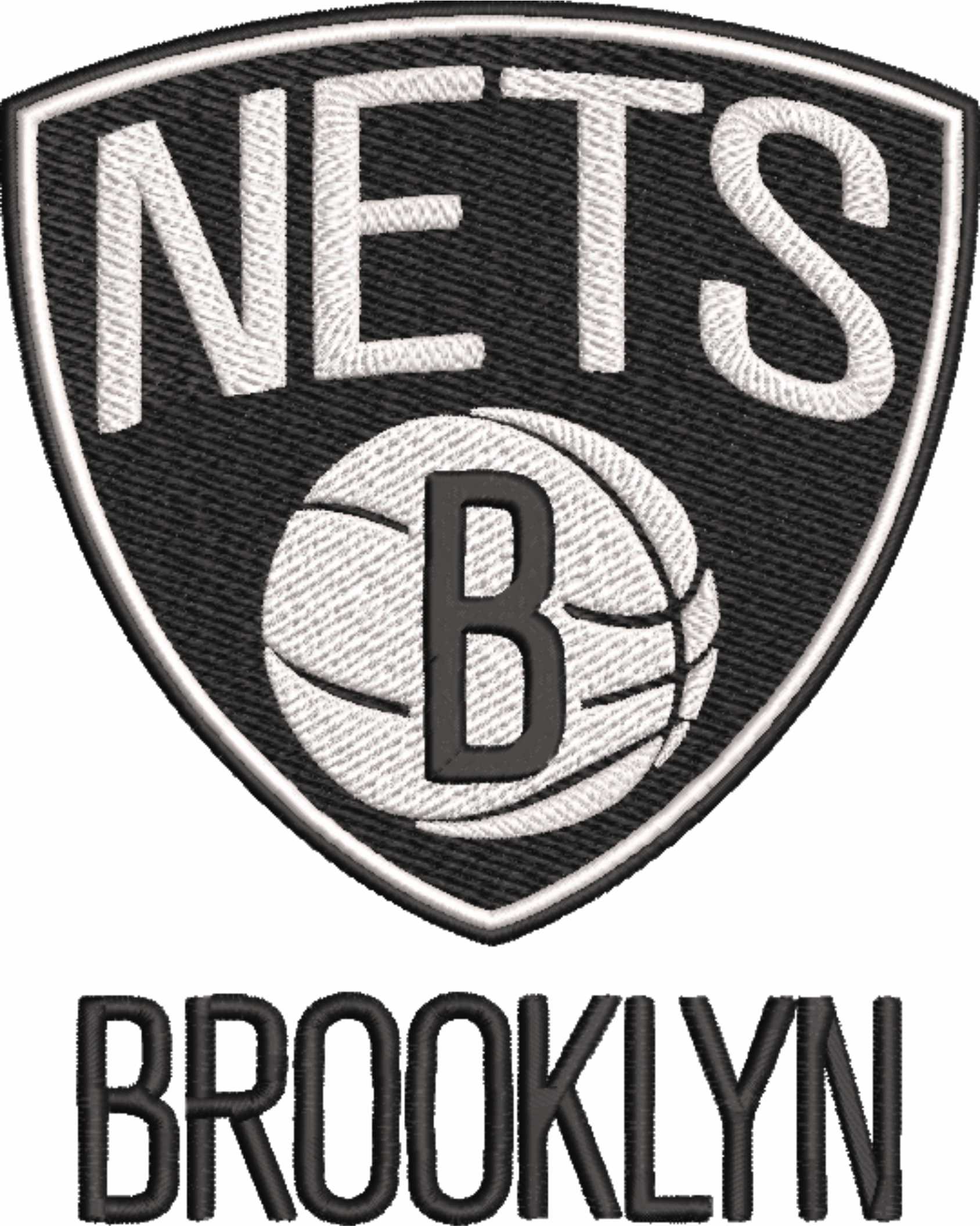 Brooklyn Nets NBA Logo  embroidery design -Barclays Center Arena- embroidery  machine pattern embroidery file - instant download — view 2