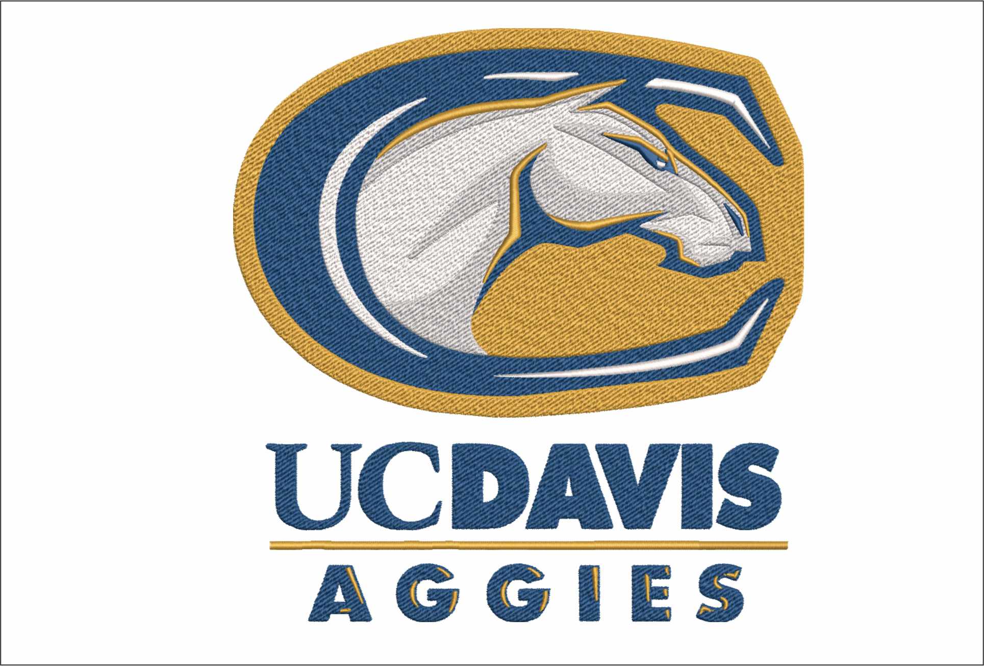 UC Davis Aggies NBA Logo  embroidery design -University Credit Union Center Arena- embroidery  machine pattern embroidery file - instant download
