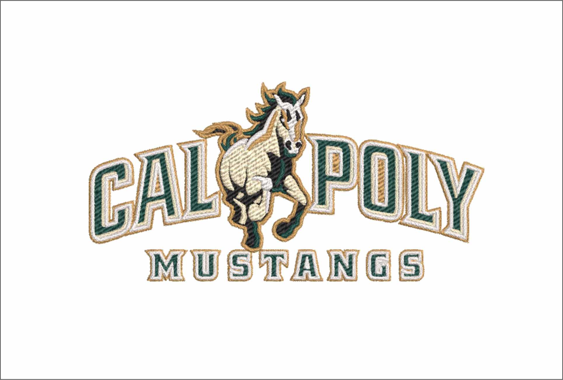 Cal Poly Mustangs NBA Logo  embroidery design -Mott Athletics Center Arena- embroidery  machine pattern embroidery file - instant download