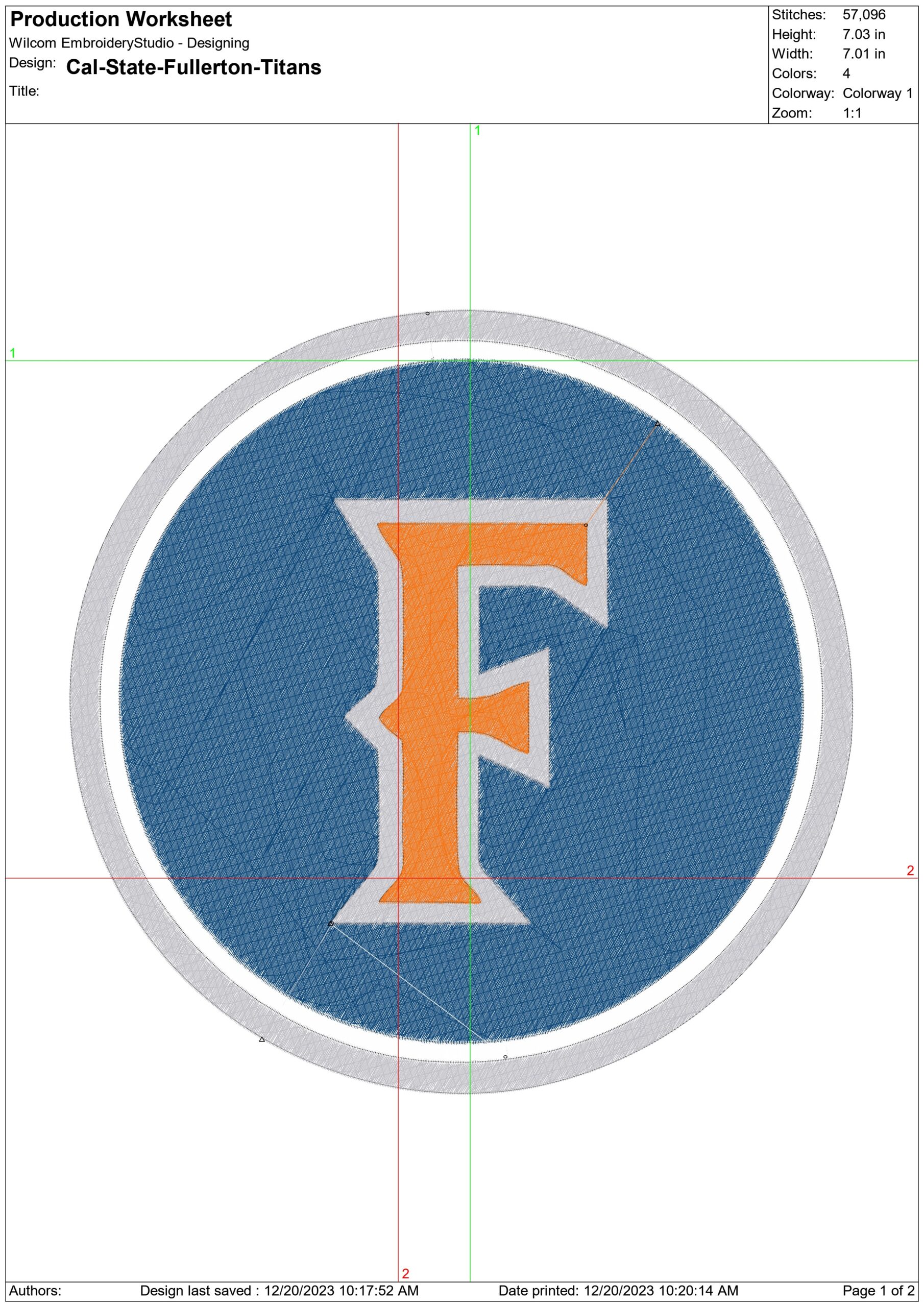 Cal State Fullerton Titans NBA Logo  embroidery design -Titan Gym Arena- embroidery  machine pattern embroidery file - instant download — view 3