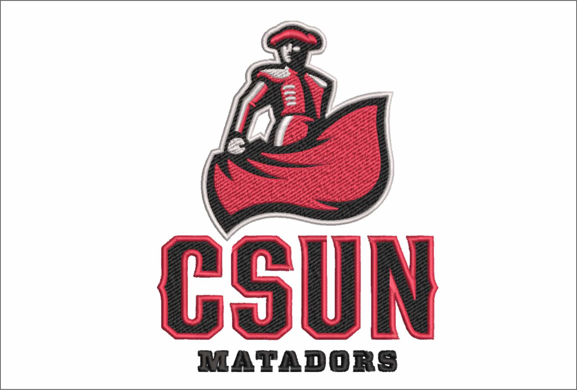 Cal State Northridge Matadors 2000 NBA Logo  embroidery design -Premier America Credit Union Arena- embroidery  machine pattern embroidery file - instant download