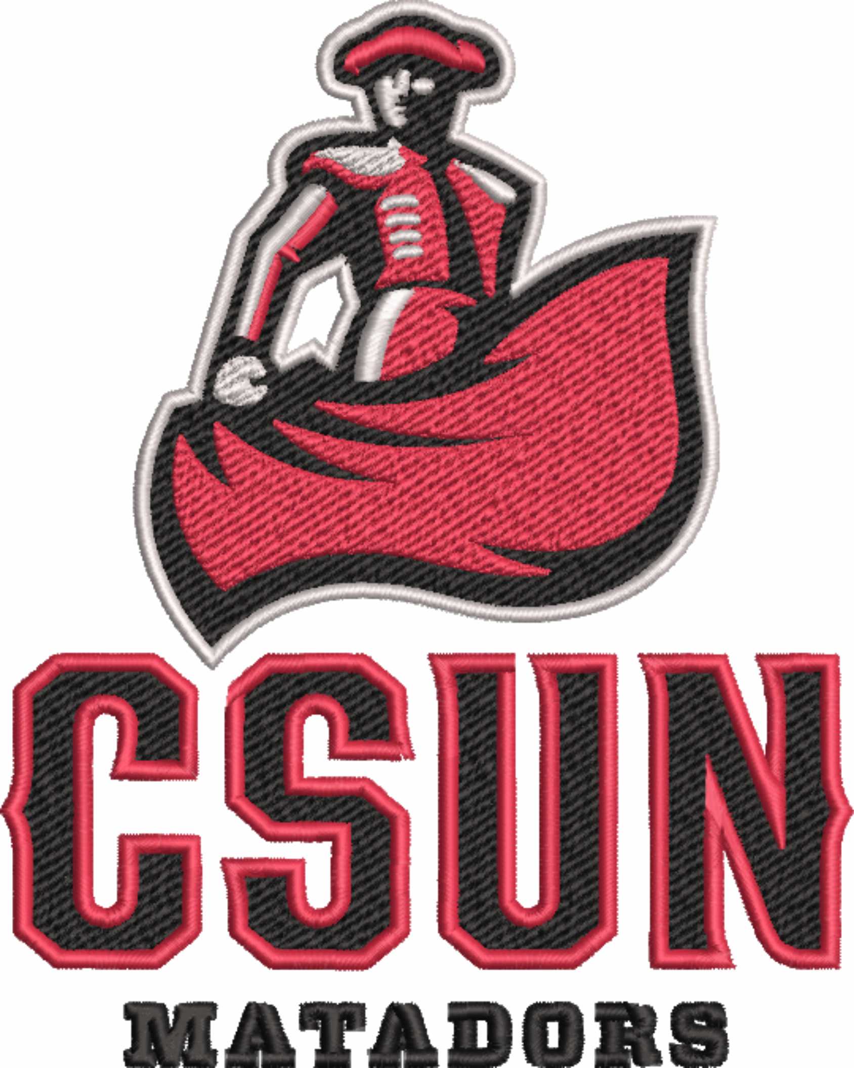 Cal State Northridge Matadors 2000 NBA Logo  embroidery design -Premier America Credit Union Arena- embroidery  machine pattern embroidery file - instant download — view 2