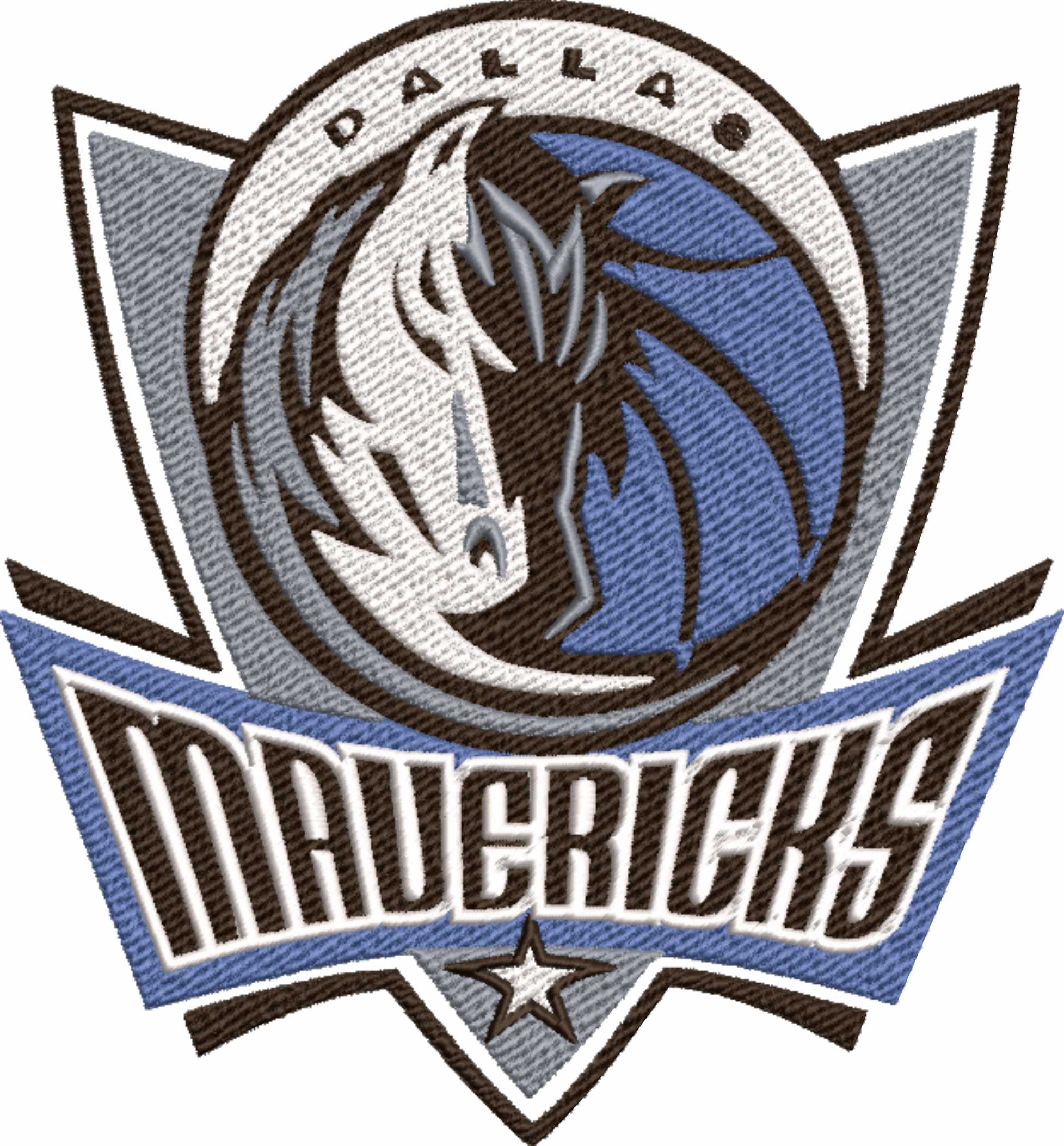 Dallas Mavericks NBA Logo  embroidery design -American Airlines Center Arena- embroidery  machine pattern embroidery file - instant download — view 2