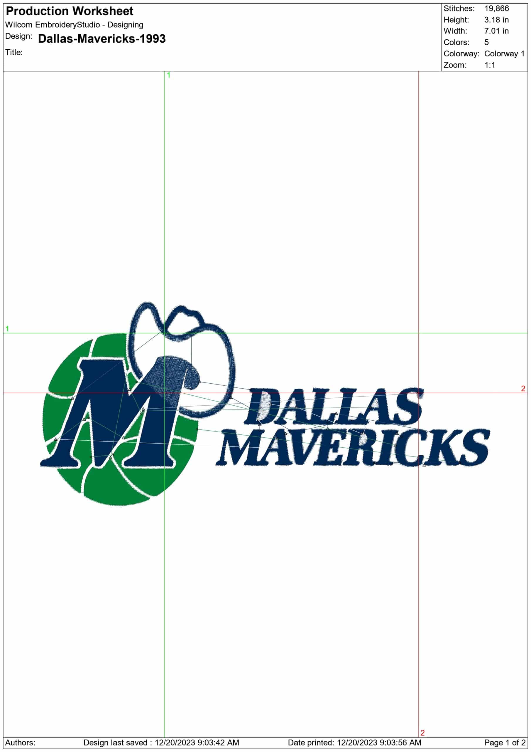 Dallas Mavericks 1993 NBA Logo  embroidery design -American Airlines Center Arena- embroidery  machine pattern embroidery file - instant download — view 3