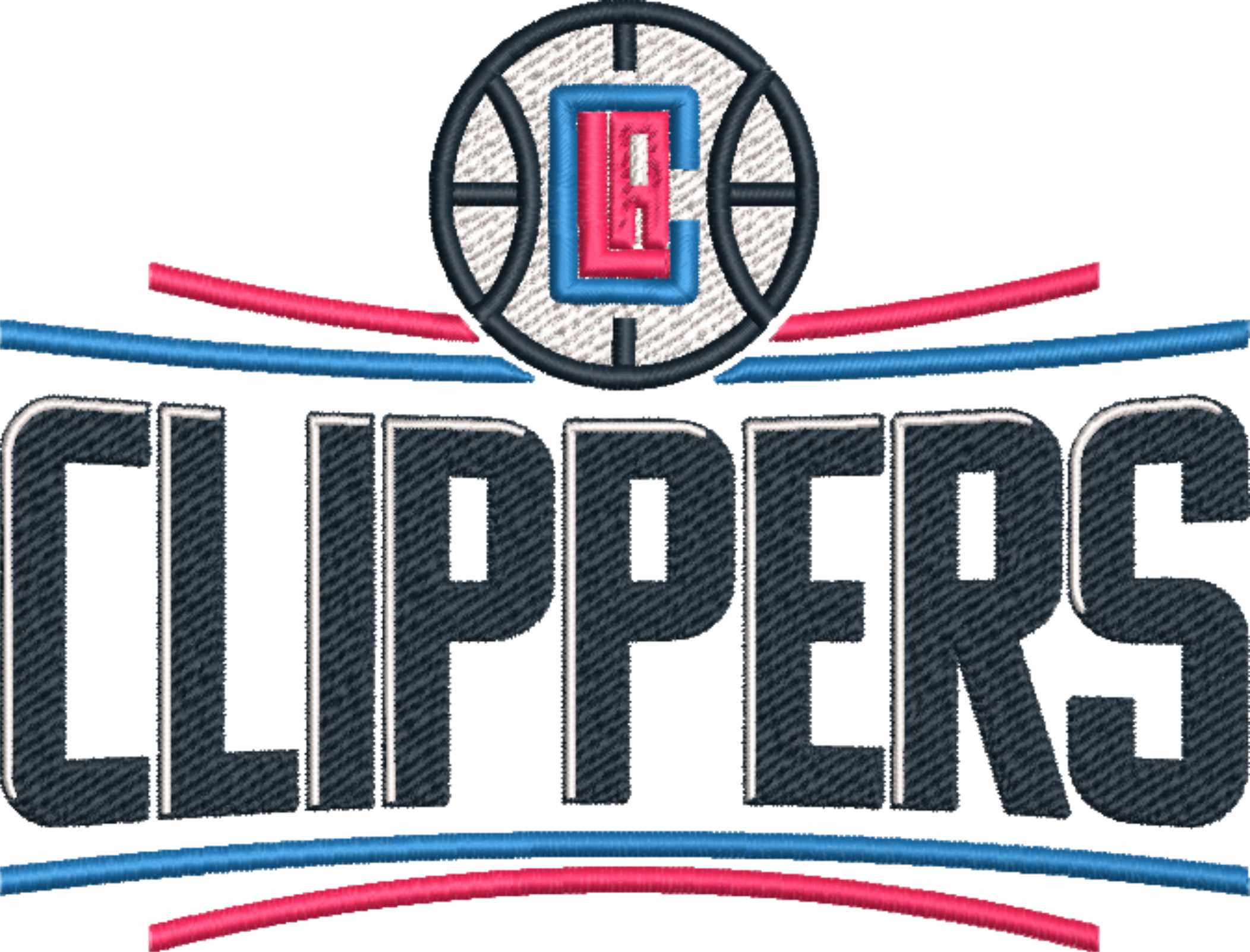 Los Angeles Clippers 2005 NBA Logo  embroidery design -Crypto.com Arena- embroidery  machine pattern embroidery file - instant download — view 2