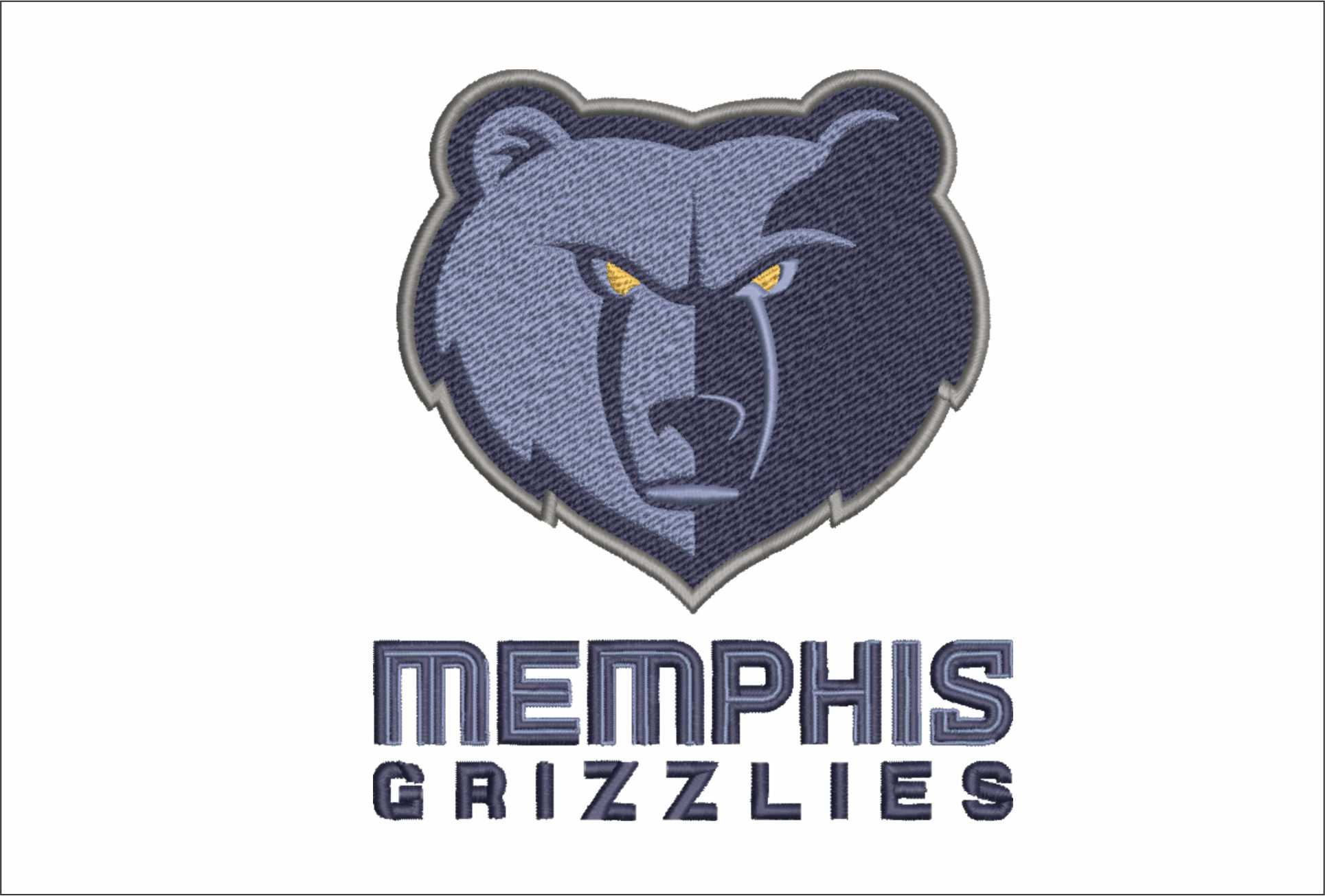 Memphis Grizzlies NBA Logo  embroidery design -FedExForum Arena- embroidery  machine pattern embroidery file - instant download