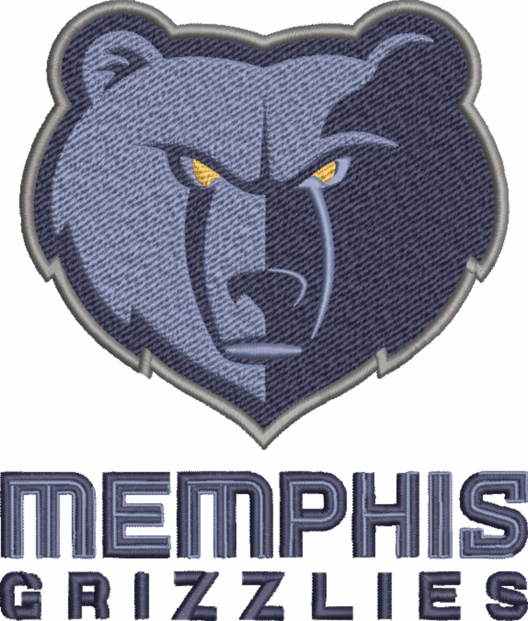 Memphis Grizzlies NBA Logo  embroidery design -FedExForum Arena- embroidery  machine pattern embroidery file - instant download — view 2