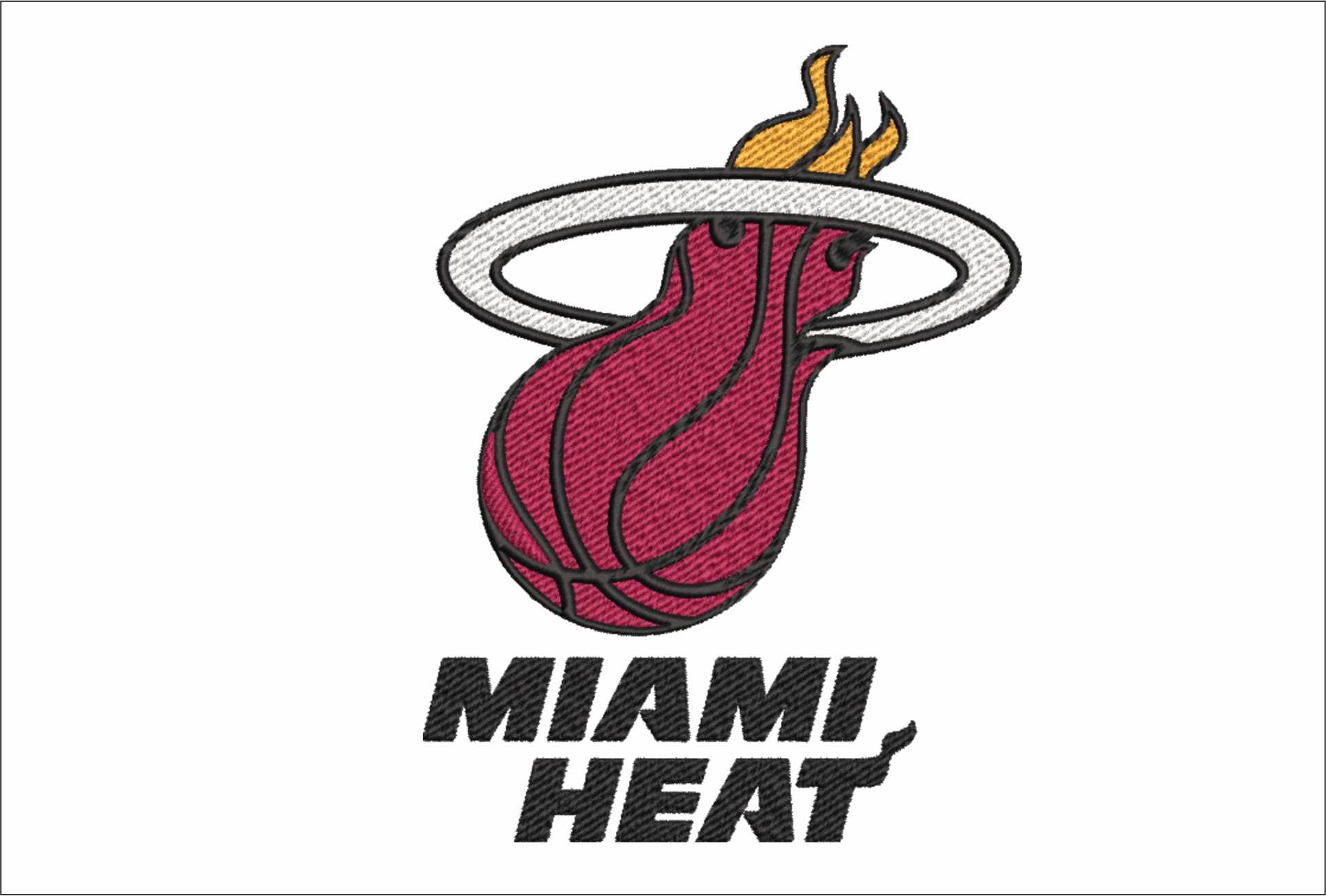 Miami Heat NBA Logo  embroidery design -Kaseya Center Arena- embroidery  machine pattern embroidery file - instant download