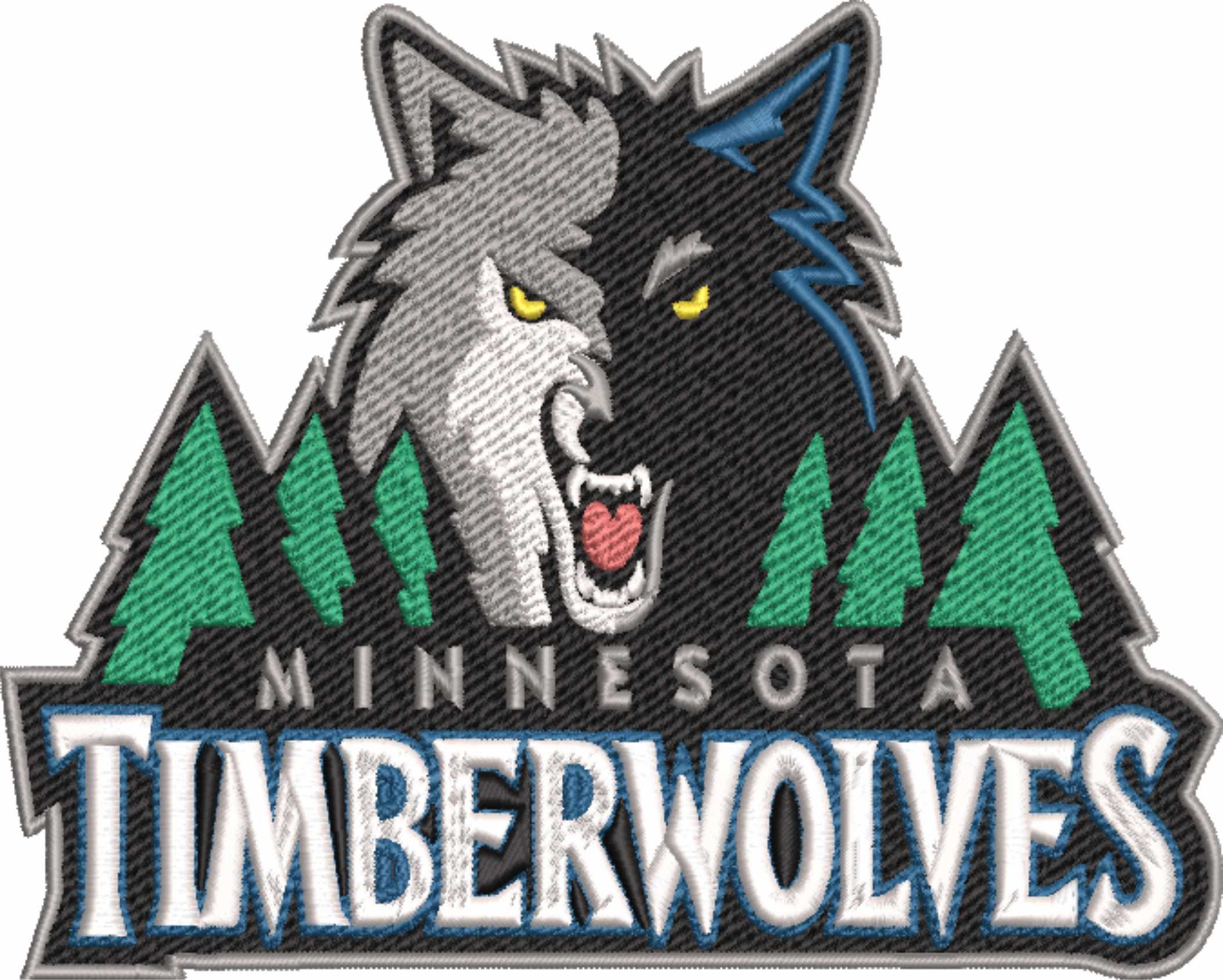 Minnesota Timberwolves 2008 NBA Logo  embroidery design -Target Center Arena- embroidery  machine pattern embroidery file - instant download — view 2