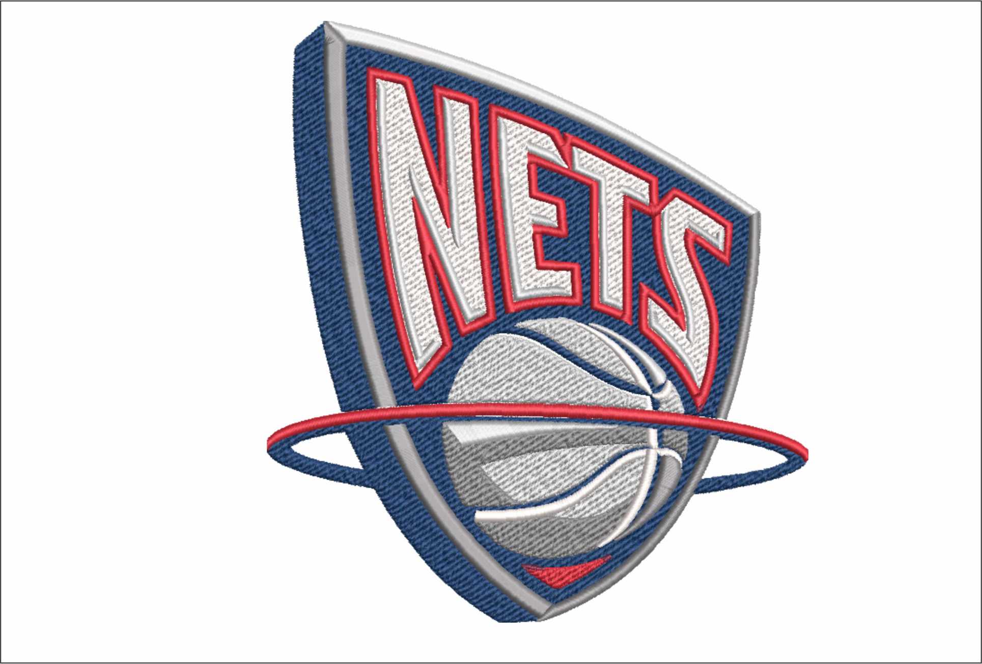 New Jersey Nets 1997-2012 NBA Logo  embroidery design -Barclays Center Arena- embroidery  machine pattern embroidery file - instant download