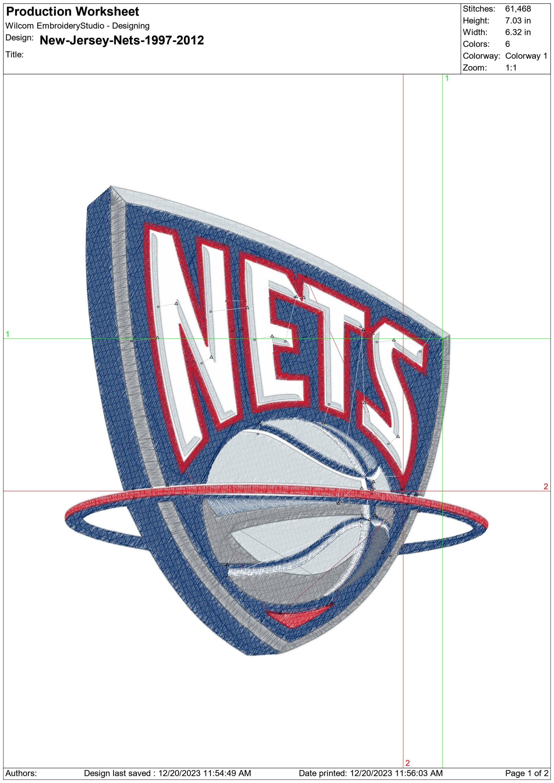 New Jersey Nets 1997-2012 NBA Logo  embroidery design -Barclays Center Arena- embroidery  machine pattern embroidery file - instant download — view 3