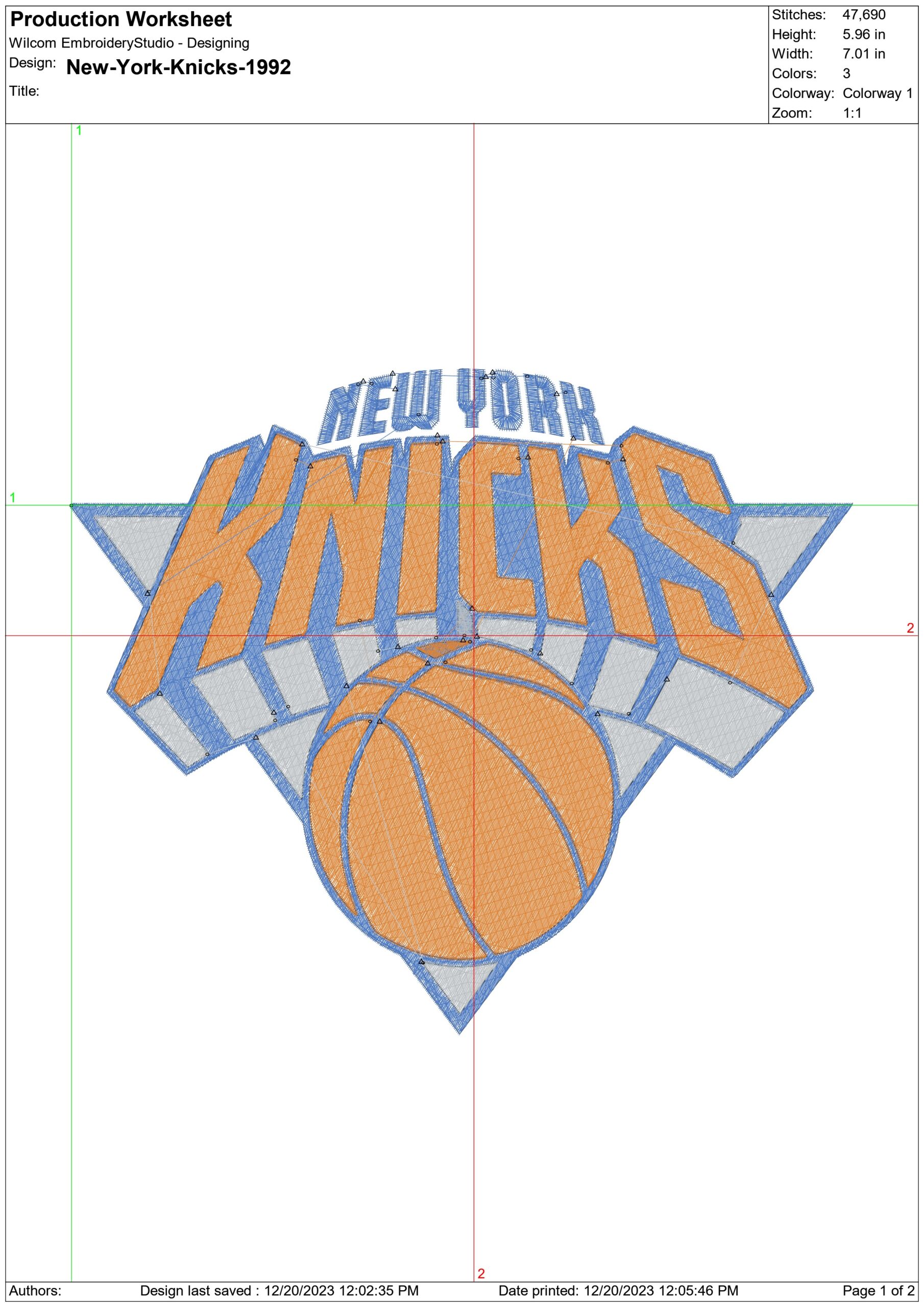New York Knicks NBA Logo  embroidery design -Madison Square Garden Arena- embroidery  machine pattern embroidery file - instant download — view 3