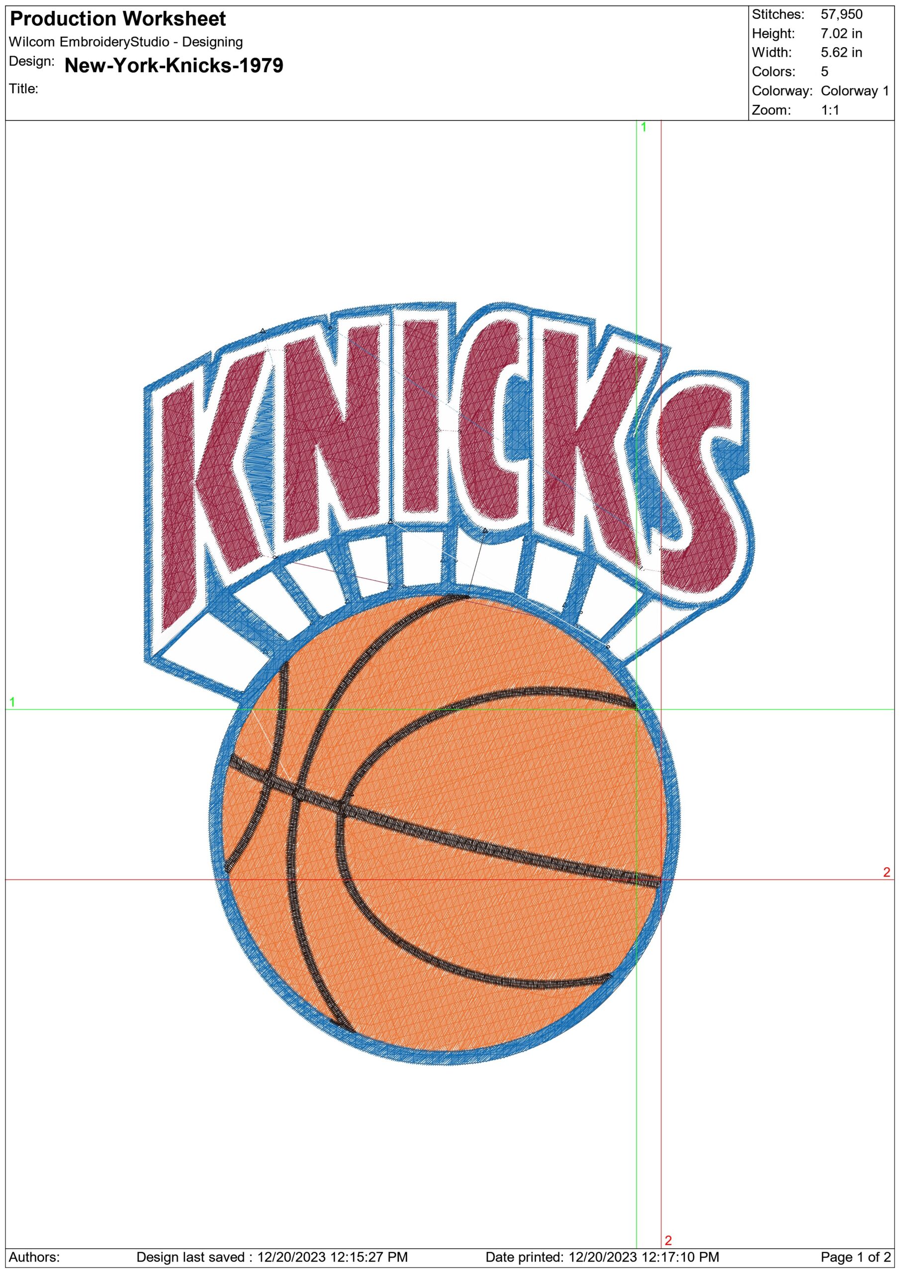 New York Knicks 1979 NBA Logo  embroidery design -Madison Square Garden Arena- embroidery  machine pattern embroidery file - instant download — view 3
