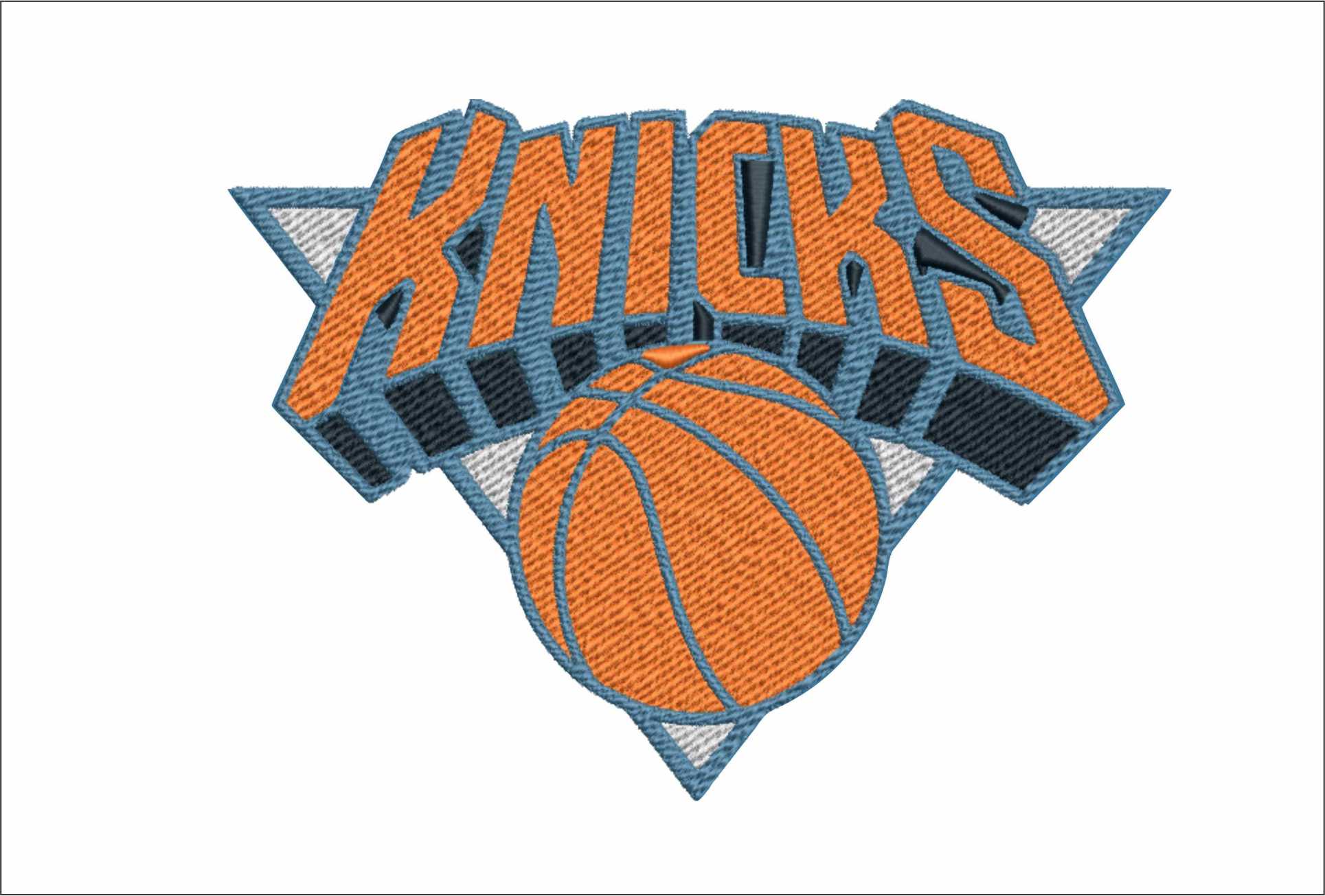New York Knicks 1992 NBA Logo  embroidery design -Madison Square Garden Arena- embroidery  machine pattern embroidery file - instant download