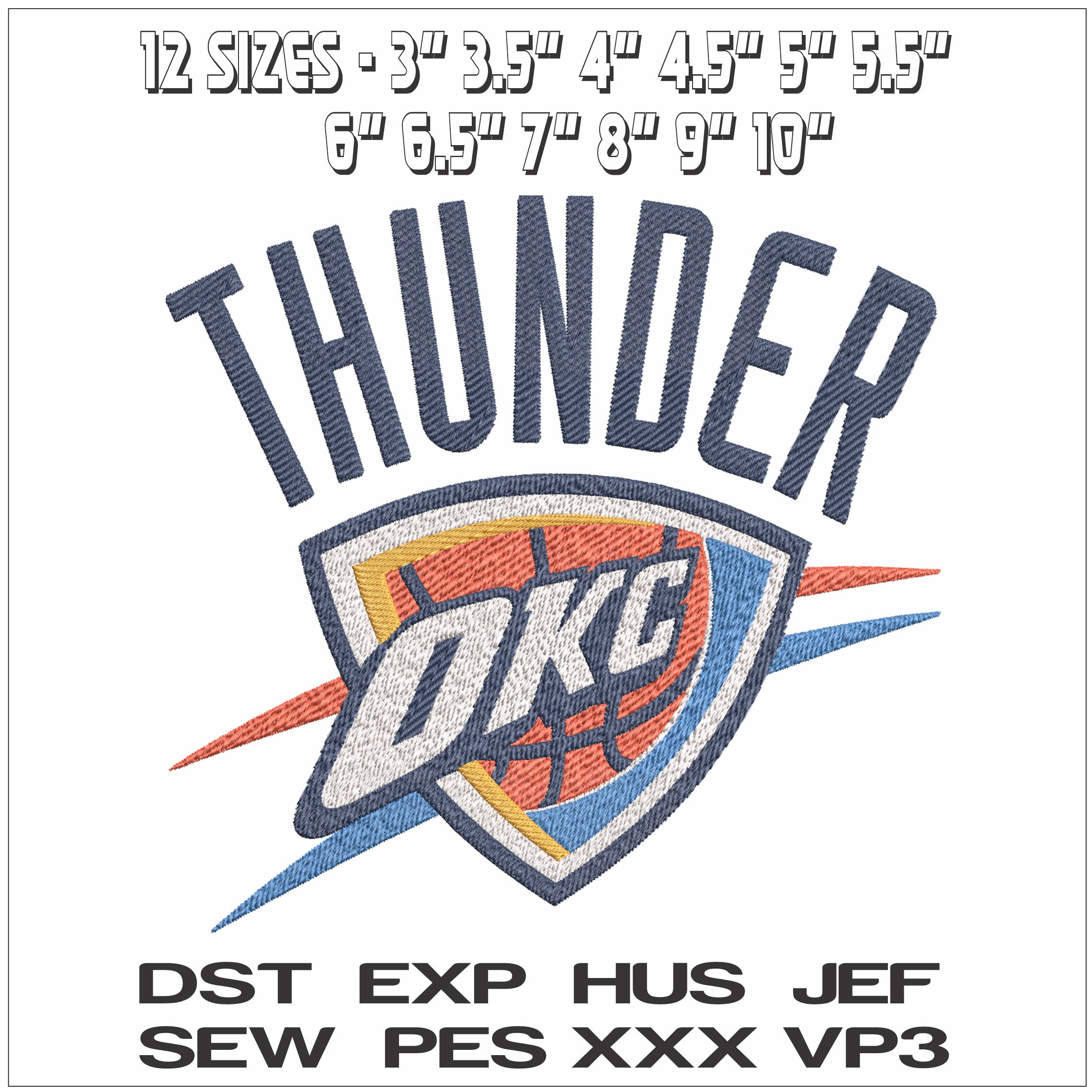 Oklahoma City Thunder  NBA Logo  embroidery design -Paycom Center Arena- embroidery  machine pattern embroidery file - instant download — view 3
