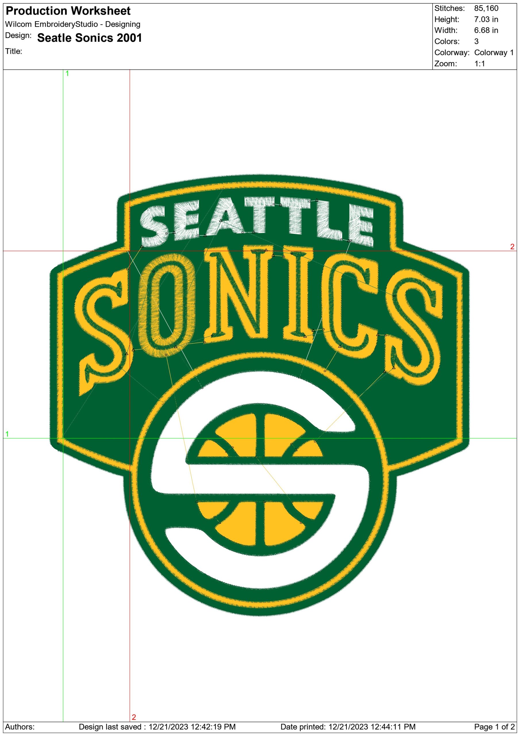 Oklahoma City Thunder 2001 NBA Logo  embroidery design -Paycom Center Arena- embroidery  machine pattern embroidery file - instant download — view 3