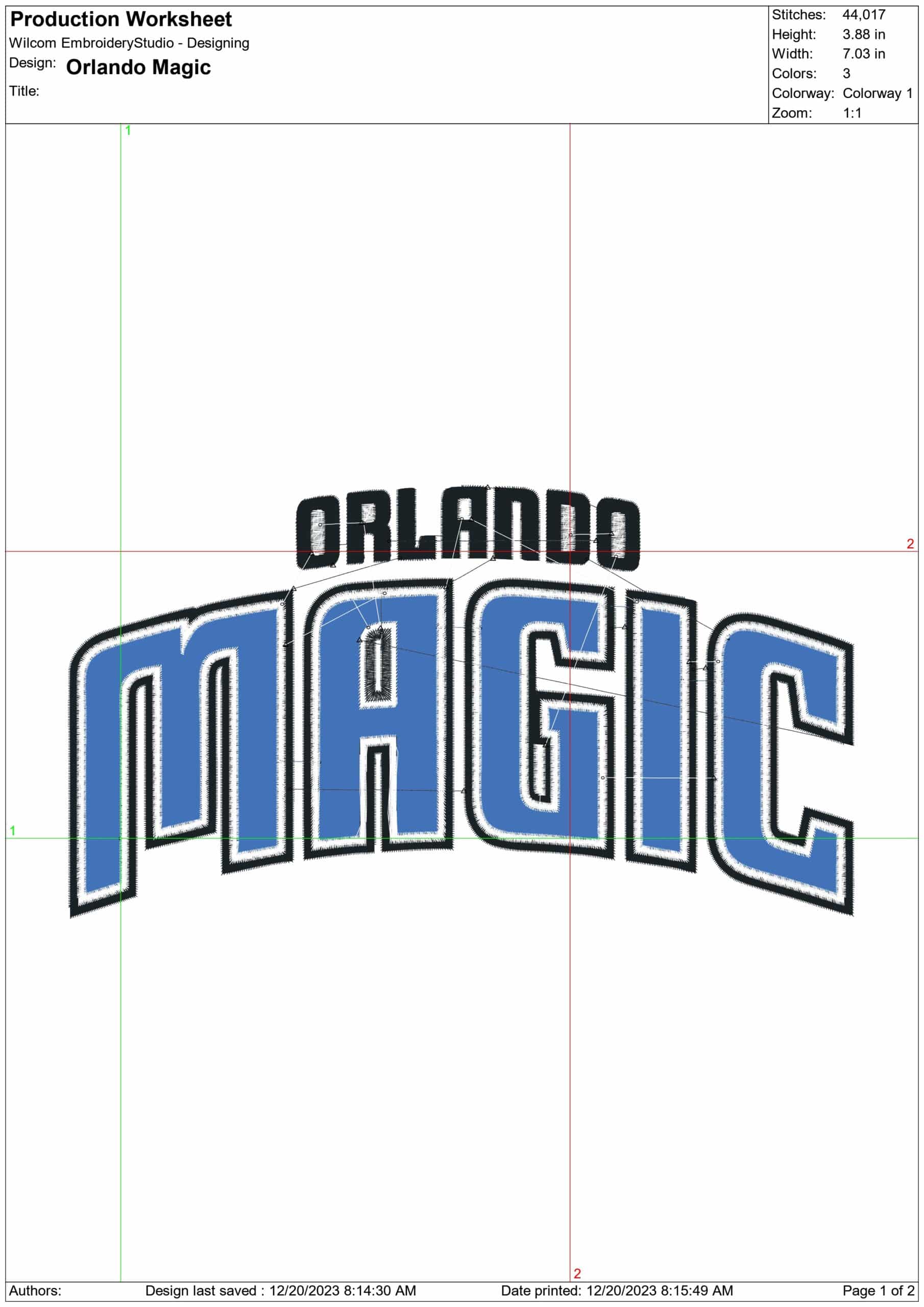 Orlando Magic NBA Logo  embroidery design -Kia Center Arena- embroidery  machine pattern embroidery file - instant download — view 3