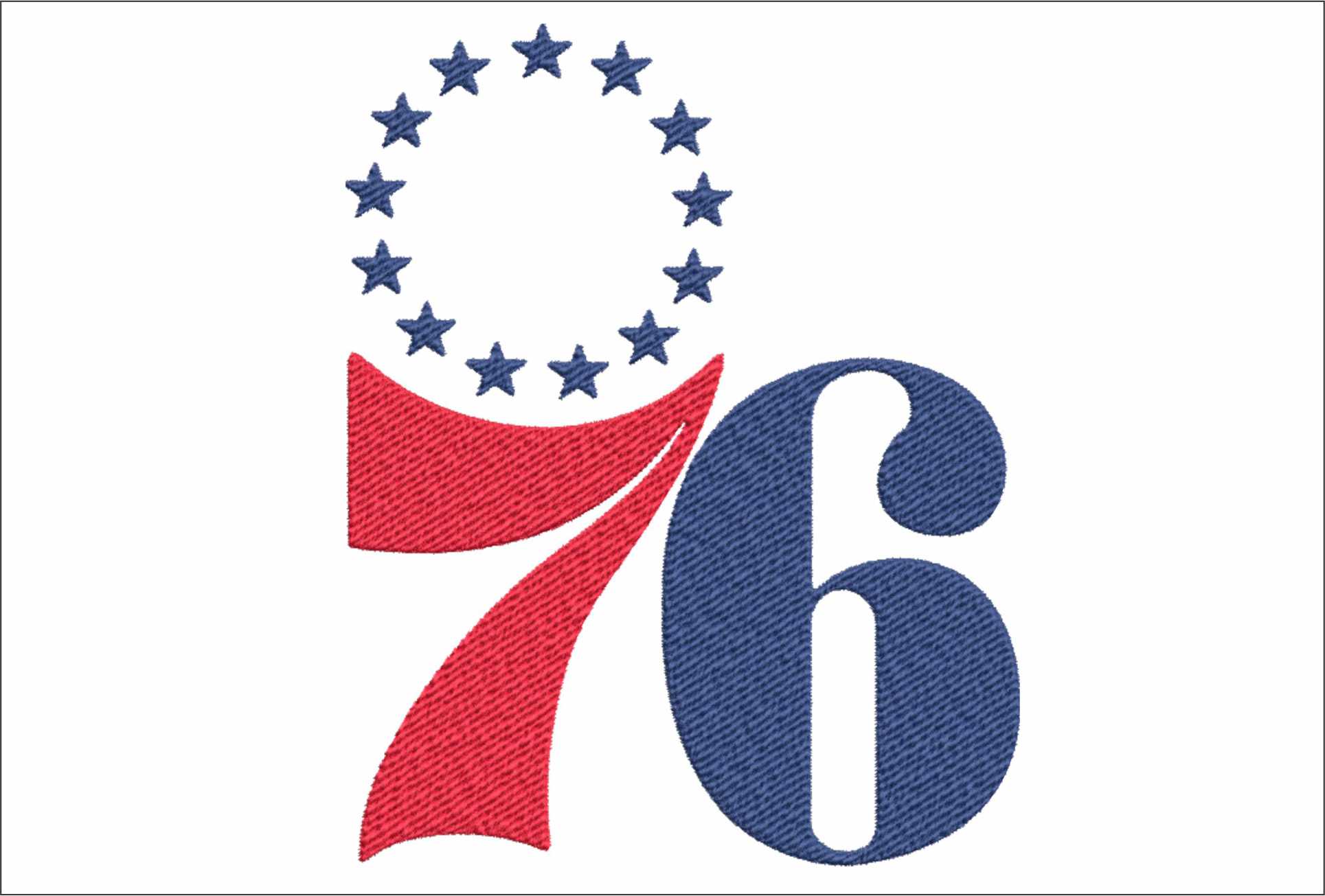 Philadelphia 76ers 1963 NBA Logo  embroidery design -Wells Fargo Center Arena- embroidery  machine pattern embroidery file - instant download