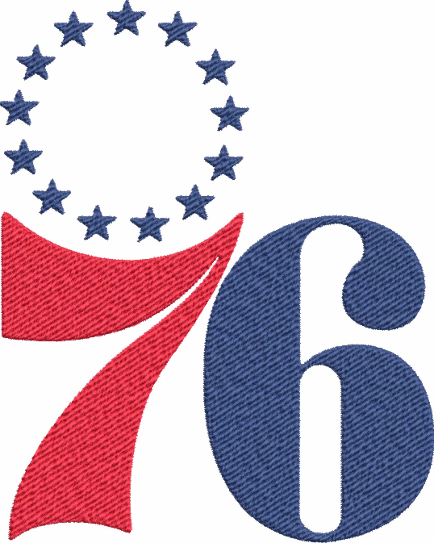 Philadelphia 76ers 1963 NBA Logo  embroidery design -Wells Fargo Center Arena- embroidery  machine pattern embroidery file - instant download — view 2