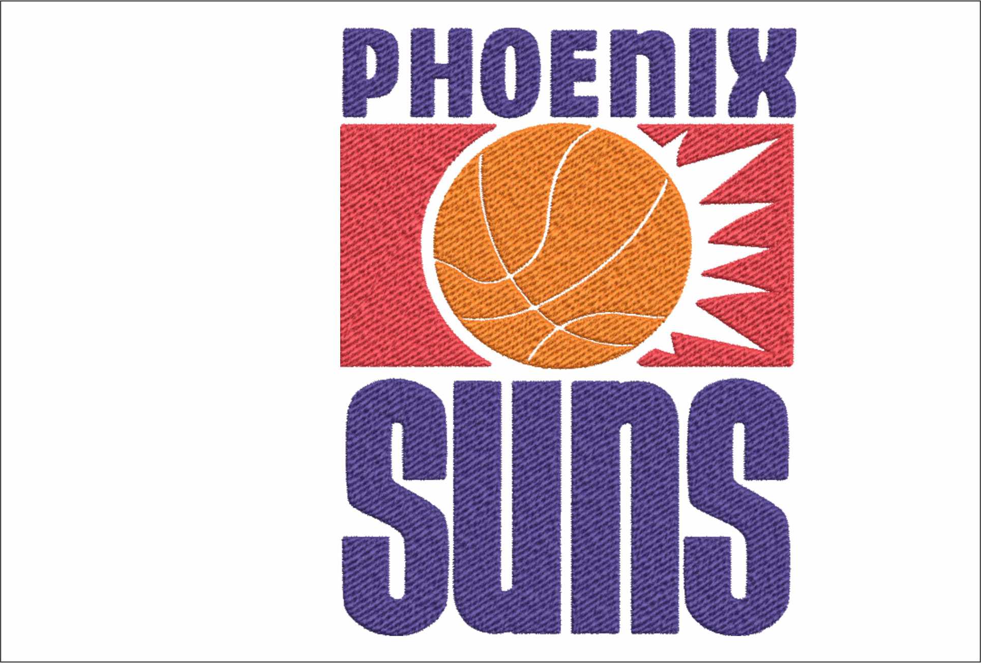 Phoenix Suns 1968 NBA Logo  embroidery design -Footprint Center Arena- embroidery  machine pattern embroidery file - instant download