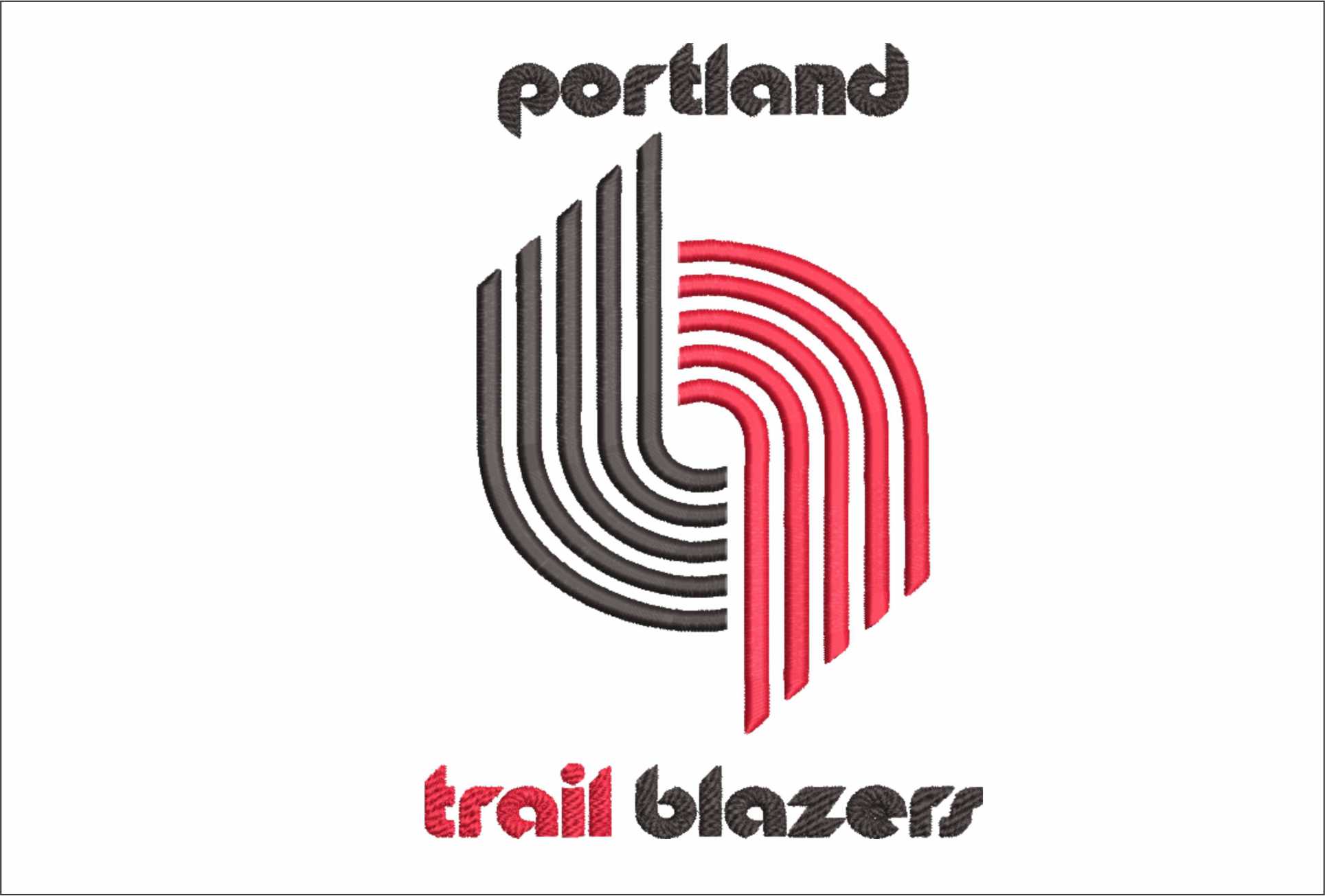 Portland Trail Blazers 1970 NBA Logo  embroidery design -Moda Center Arena- embroidery  machine pattern embroidery file - instant download